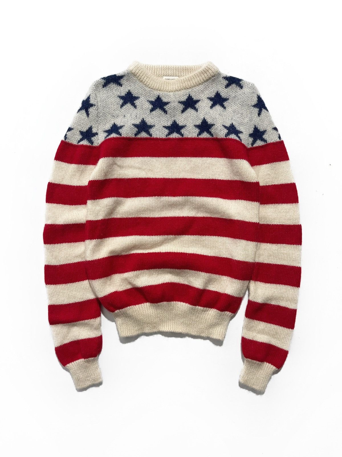 Saint Laurent Paris FW18 Saint Laurent Paris American Flag Wool Knitted Jumper Size US XS / EU 42 / 0 - 1 Thumbnail