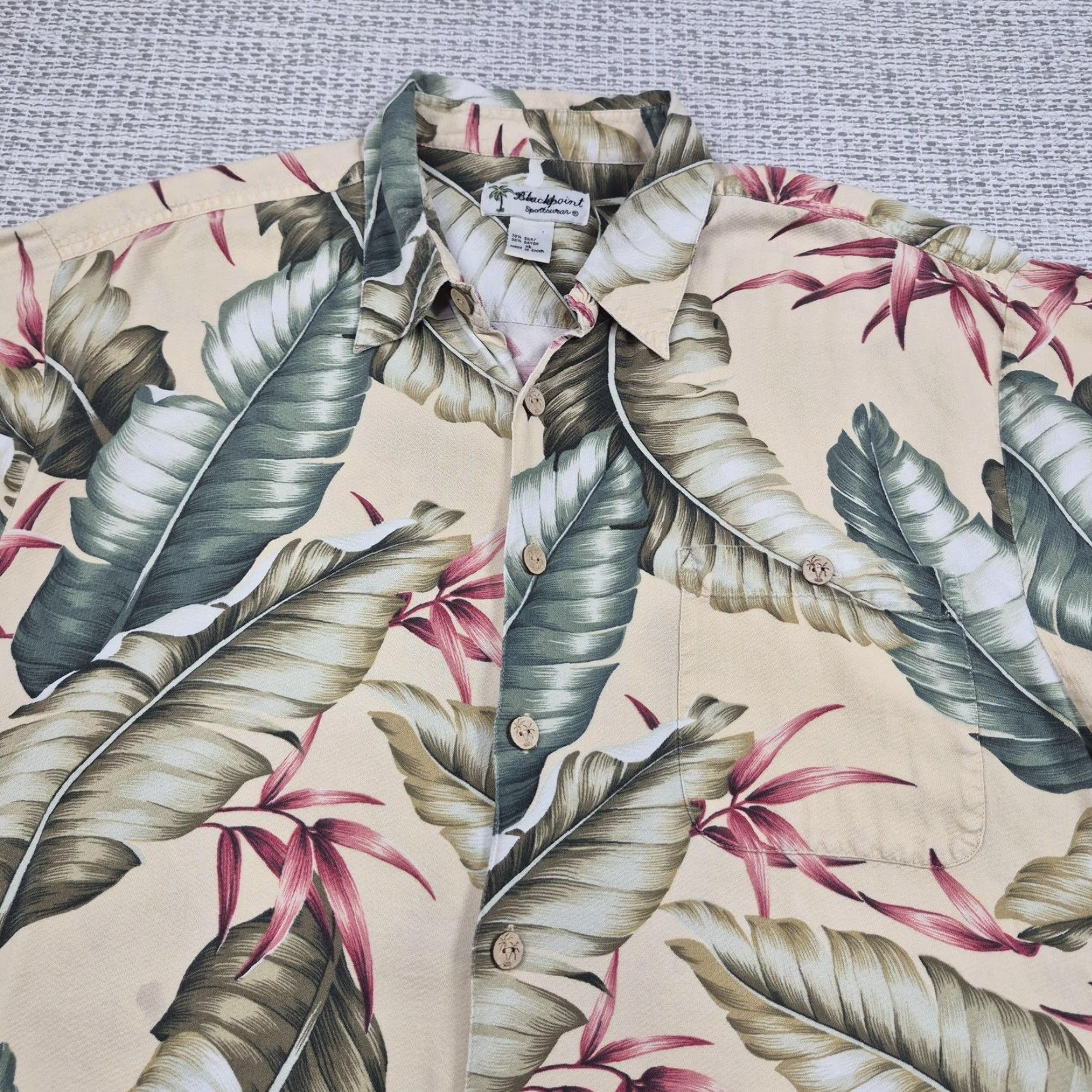Vintage VINTAGE Blackpoint Sportswear Button Up Shirt Mens XL Floral Hawaiian Aloha Silk Blend Size US XL / EU 56 / 4 - 2 Thumbnail