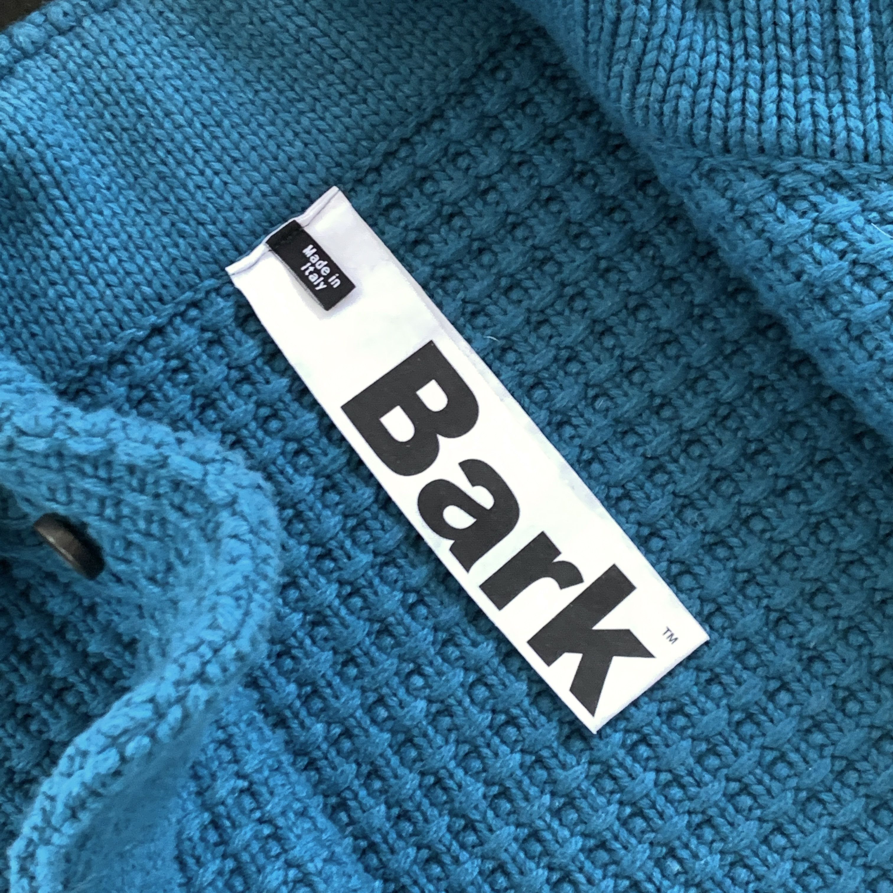 Bark BARK RARE Designer Knitted Heavy Military Blue Jacket Size US M / EU 48-50 / 2 - 9 Thumbnail