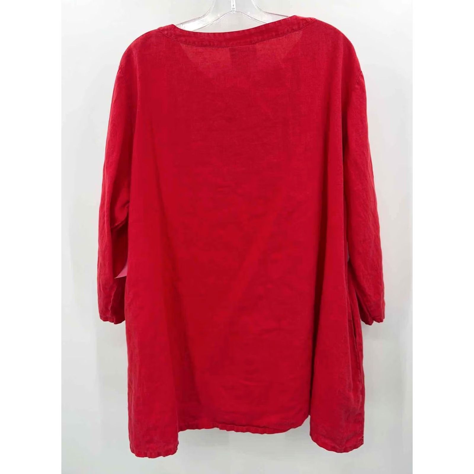Vintage La Fixsun Red Dress Short Long Sleeve Size Medium Size M / US 6-8 / IT 42-44 - 2 Thumbnail