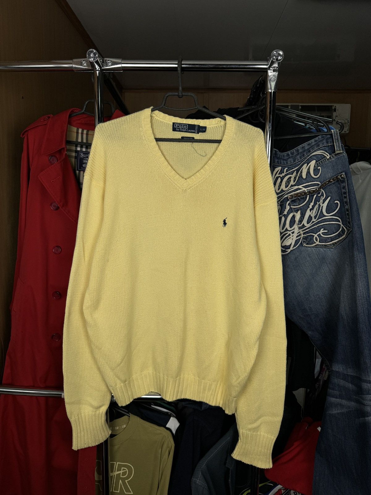 Polo Ralph Lauren Mens Vintage Polo Ralph Lauren Knit Sweater 90s crewneck y2k Size US L / EU 52-54 / 3 - 1 Thumbnail