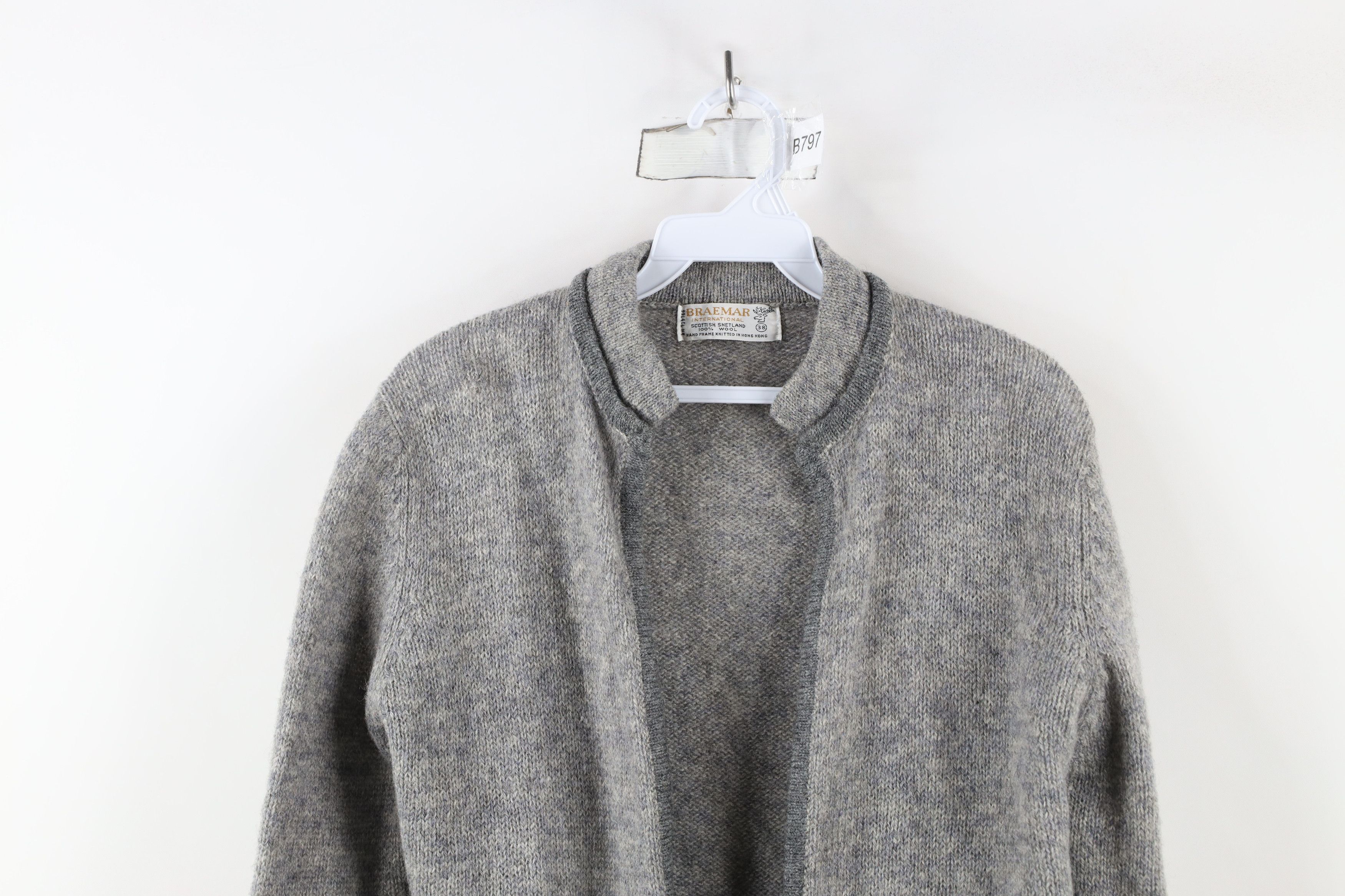 Vintage Vintage 50s 60s Wool Hand Framed Open Front Cardigan Sweater Size XS / US 0-2 / IT 36-38 - 2 Thumbnail