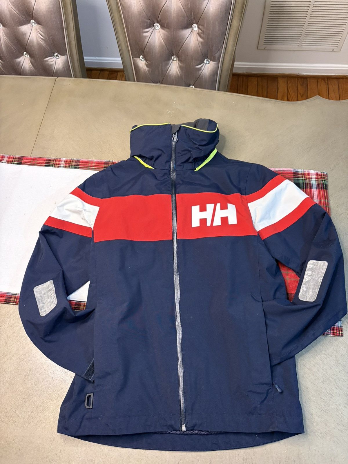 Helly Hansen Navy Blue and Red Helly Hansen Waterproof Jacket Size US S / EU 44-46 / 1 - 2 Thumbnail
