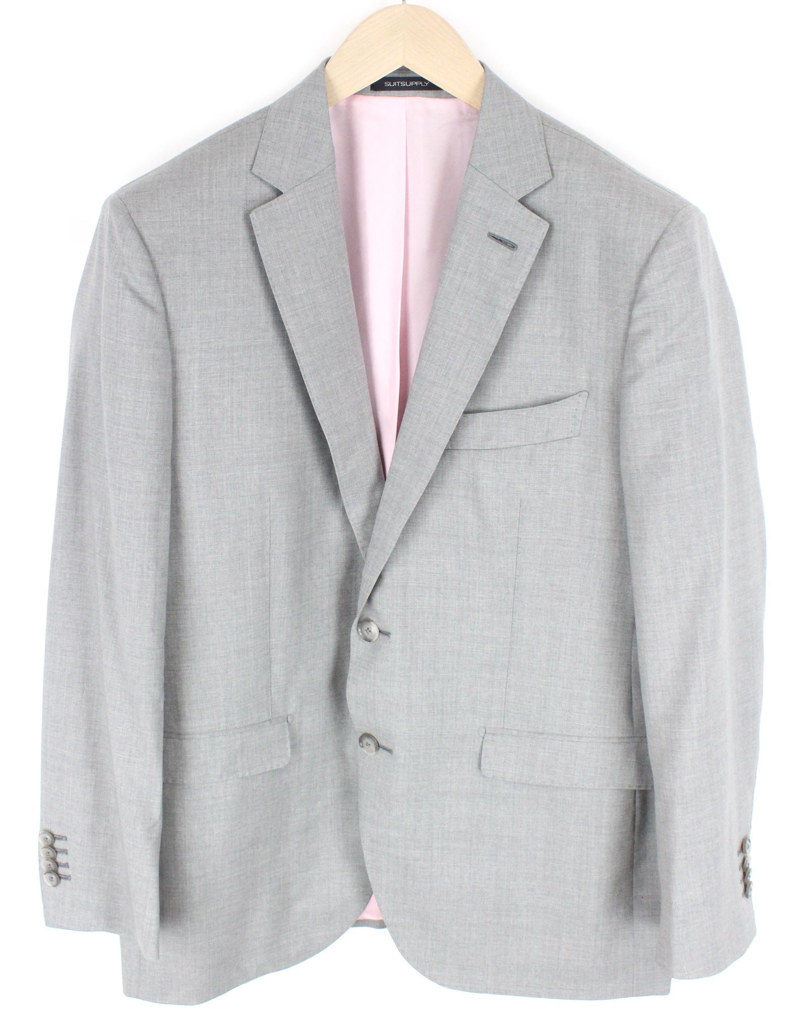 Suitsupply LA SPALLA UK40S Wool Grey Suit 73584 Size 40S - 2 Thumbnail