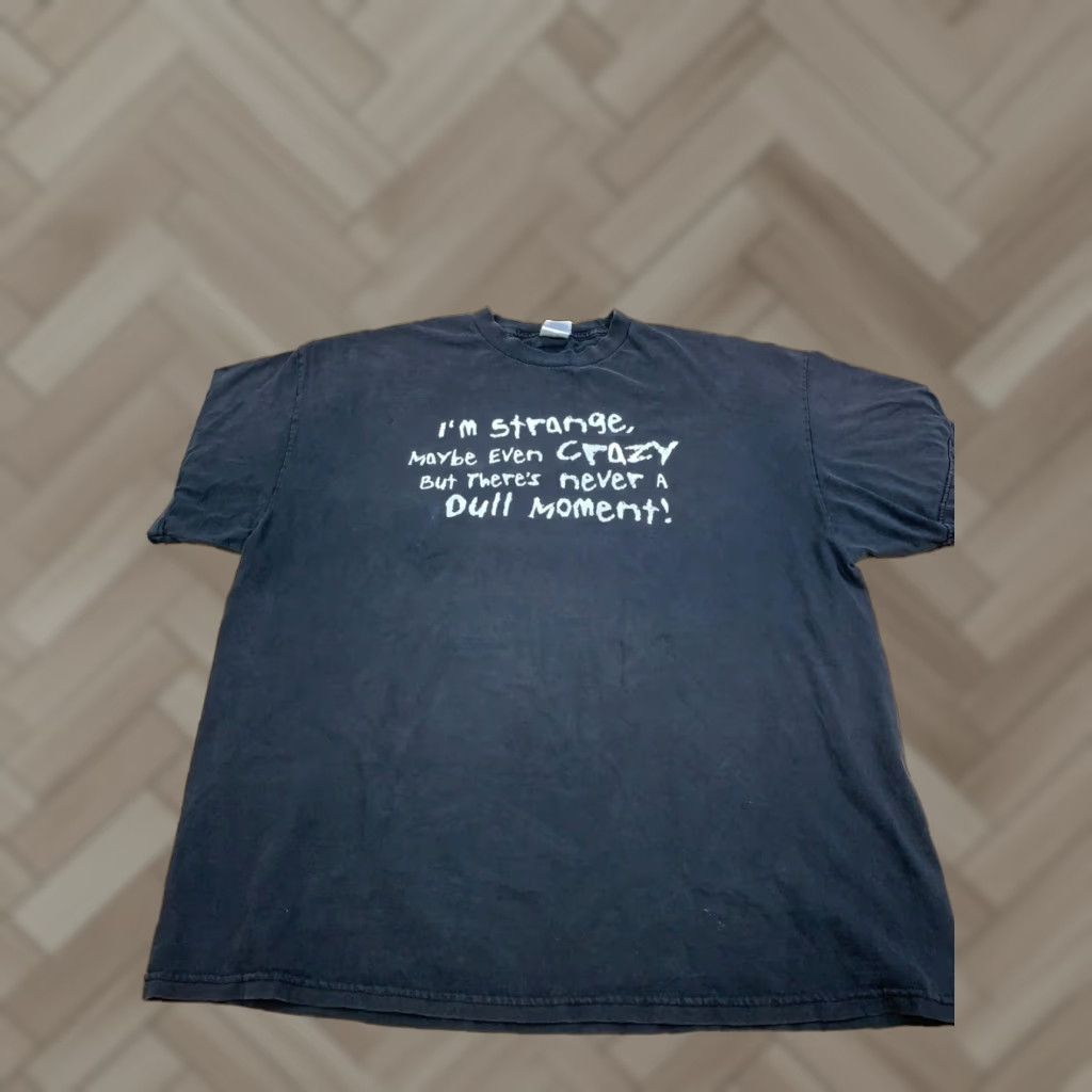 Vintage VINTAGE Strange Crazy Dull Moment Shirt Mens 2XL Black Funny Y2K Tennessee River Shirt Mens 2XL Black Funny 11219 Size US XXL / EU 58 / 5 - 1 Thumbnail