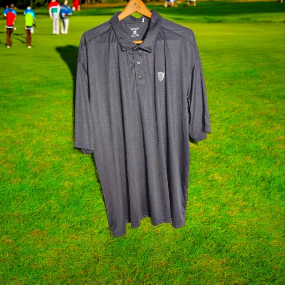 Clique Clique Bobby Jones Links Men's Black Polo Golf Shirt Sz 4XL Size US XXL / EU 58 / 5 - 1 Thumbnail
