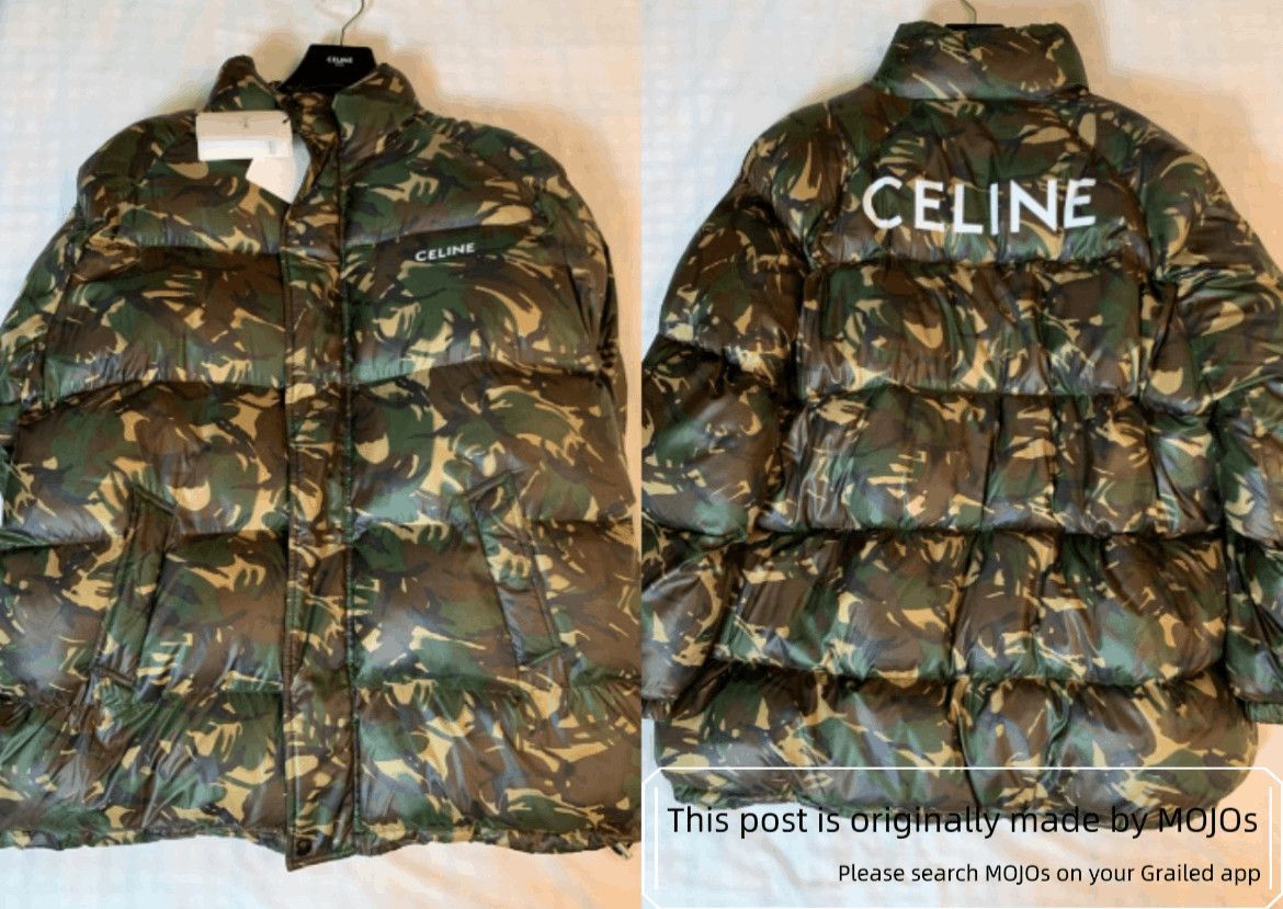 Celine Sz 50 Celine Camo Logo Puffer Jacket Size US M / EU 48-50 / 2 - 3 Thumbnail