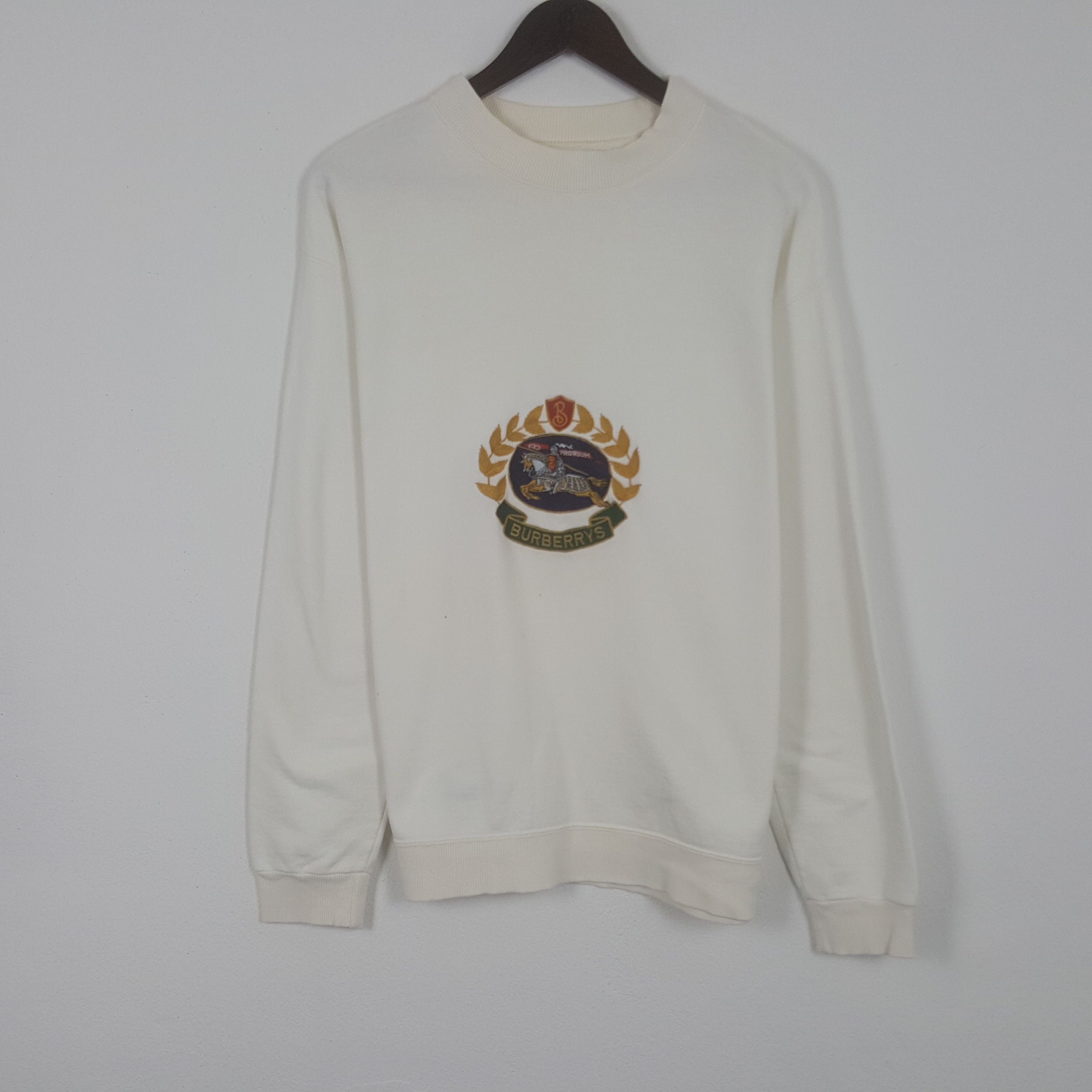 【Burberrys】1990s Logo Embroidery Sweat Burberry Vintage Burberrys Embroidery Prorsum Sweatshirt 90s
