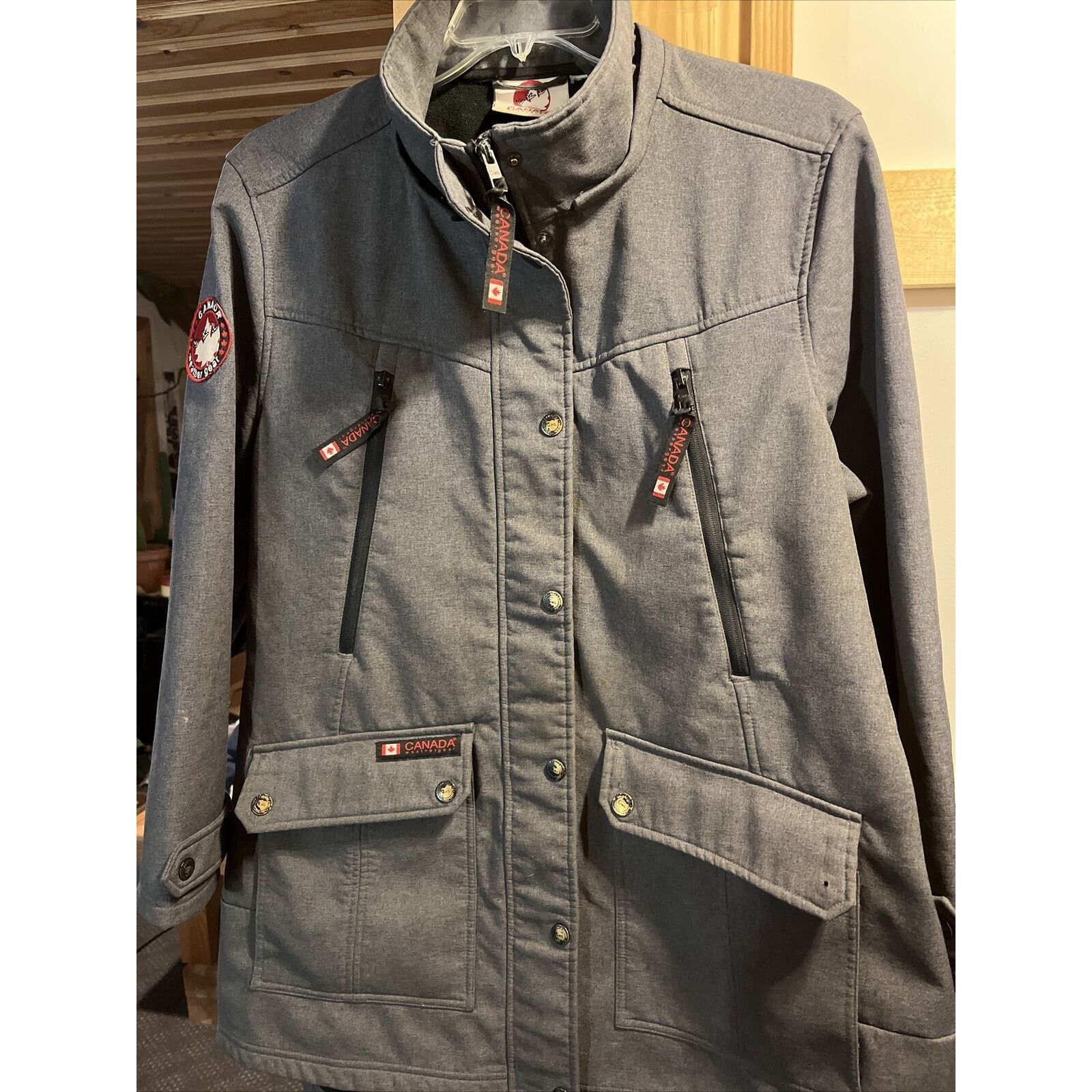 Other Canada Weather Gear Men’s L Gray LS Zip Windbreaker Jacket Size US L / EU 52-54 / 3 - 5 Thumbnail