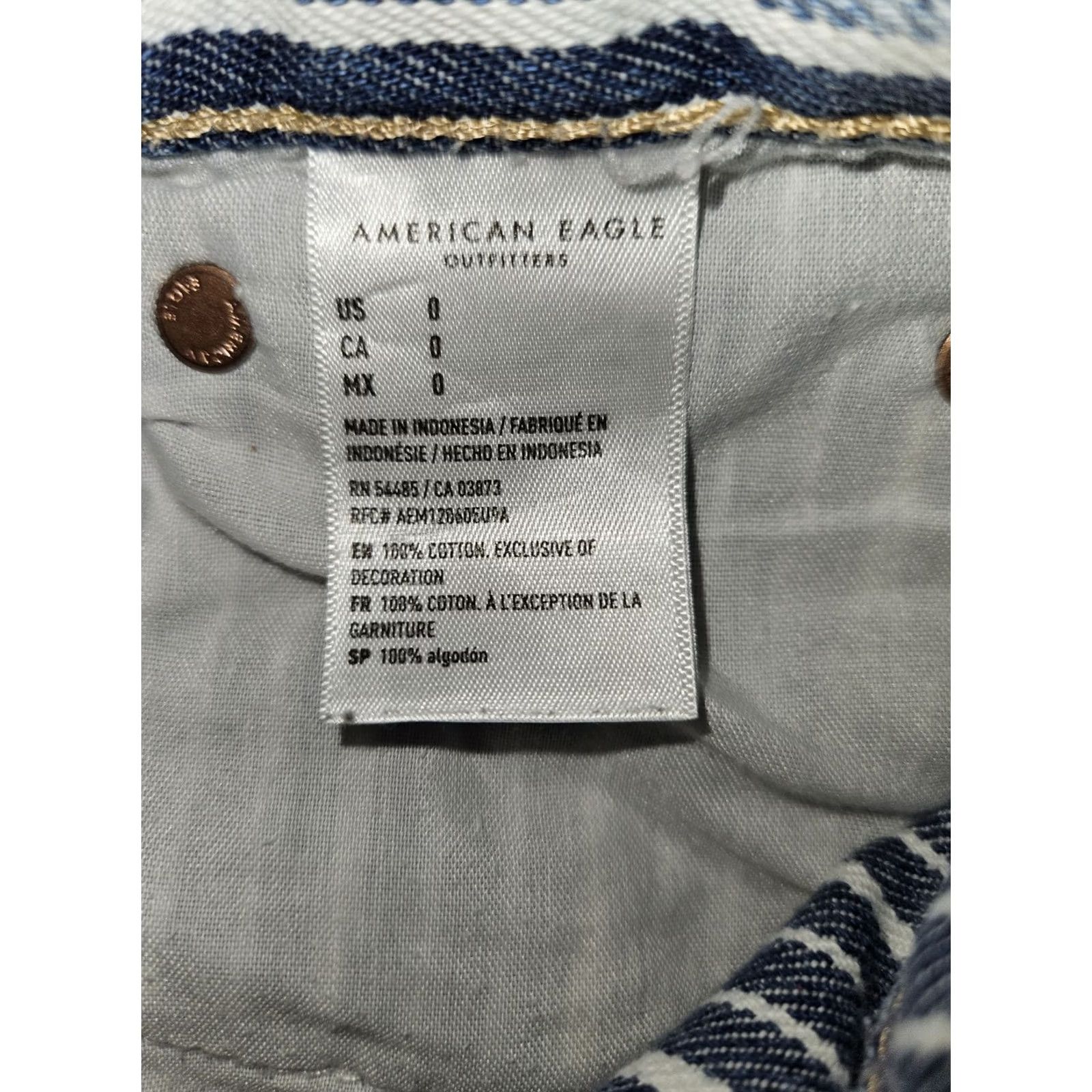 American Eagle Outfitters VINTAGE American Eagle 90's Boyfriend Shorts Shirt? Size 25" / US 0 / IT 36 - 4 Thumbnail