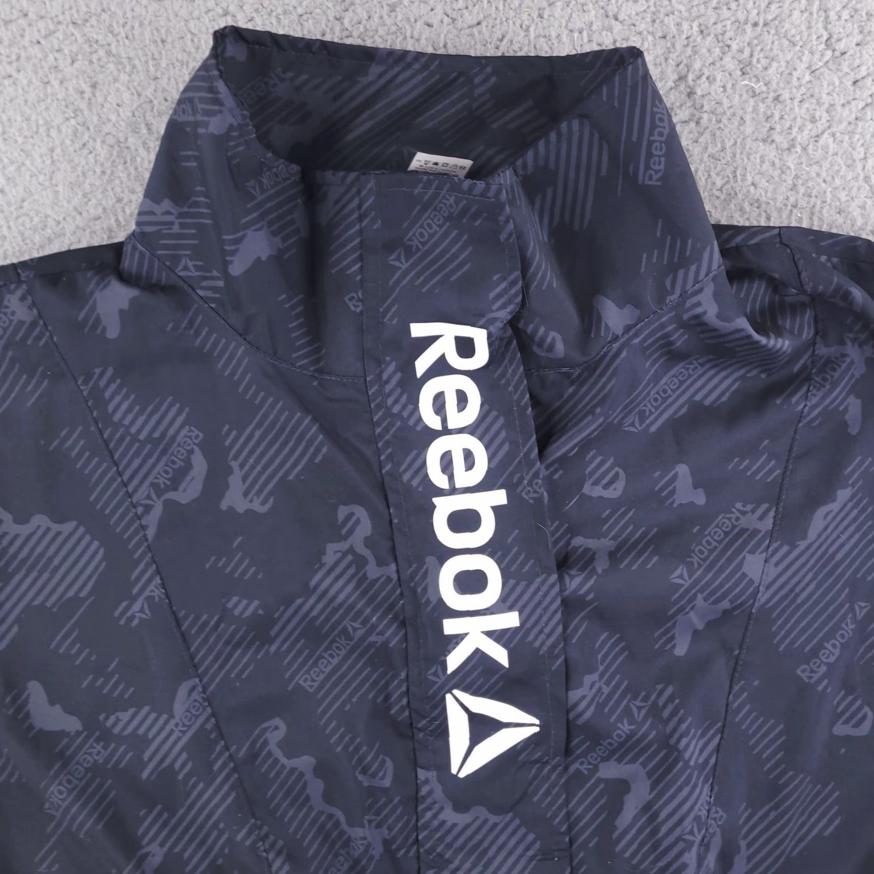 Reebok Reebok Jacket Mens L Black Windbreaker BOXY FIT Track Size US L / EU 52-54 / 3 - 2 Thumbnail