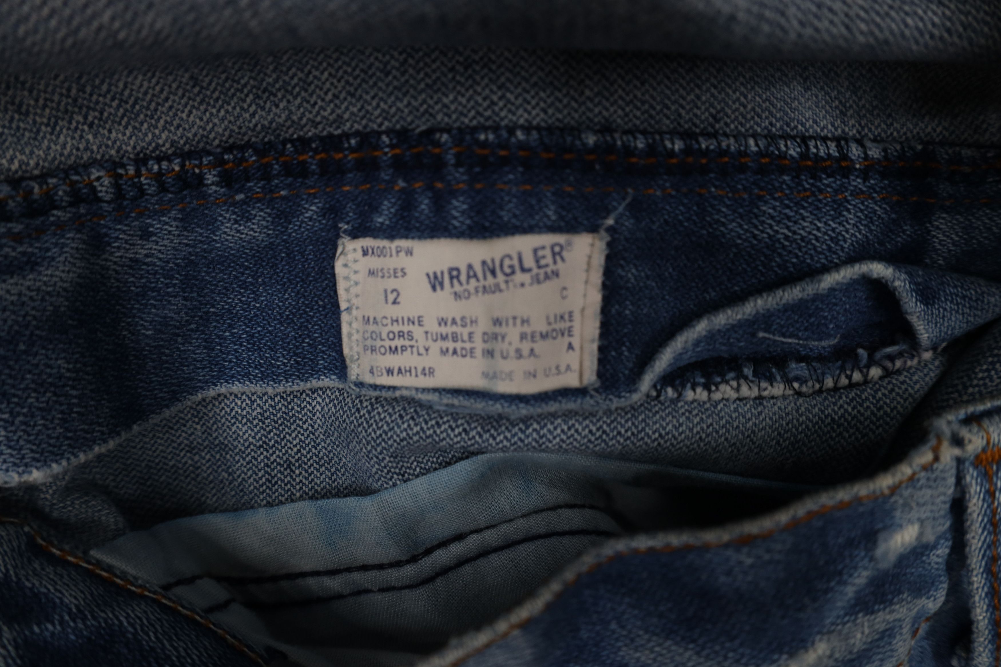 Wrangler Vintage 70s Wrangler Western Straight Leg Jeans Blue USA Size 34" / US 12 / IT 48 - 12 Thumbnail
