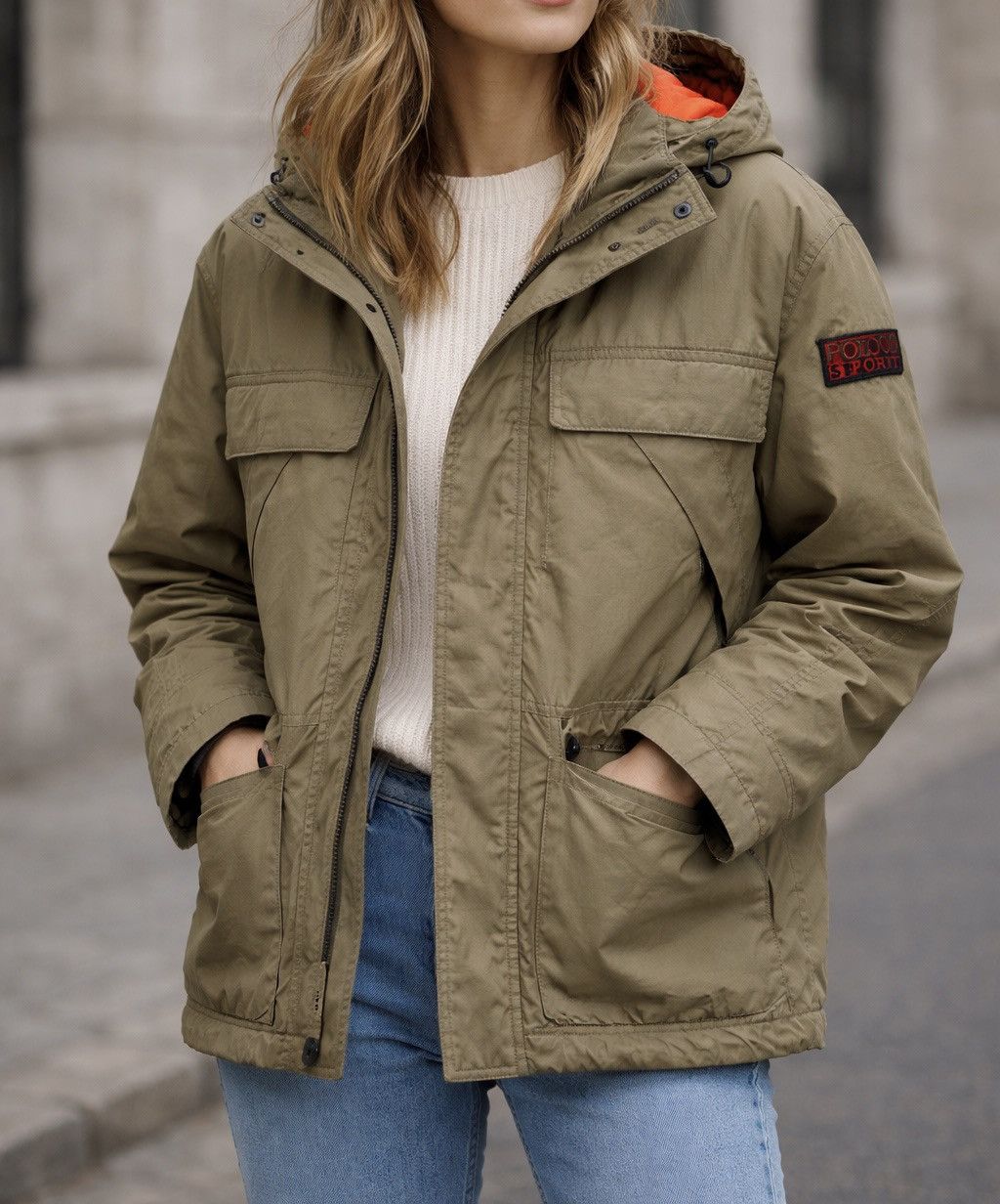Polo Ralph Lauren Vintage Polo Sport Ralph Lauren Hooded Jacket Khaki Parka Size M / US 6-8 / IT 42-44 - 2 Thumbnail