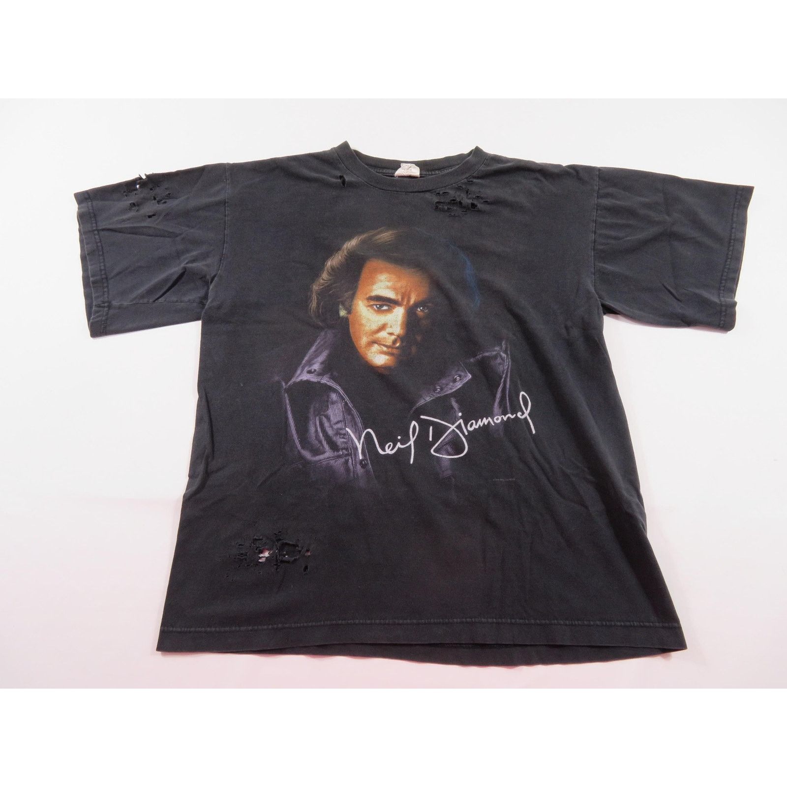Other Neil Diamond Distressed Black Rock T-shirt Sz L 1990s Size US L / EU 52-54 / 3 - 1 Thumbnail