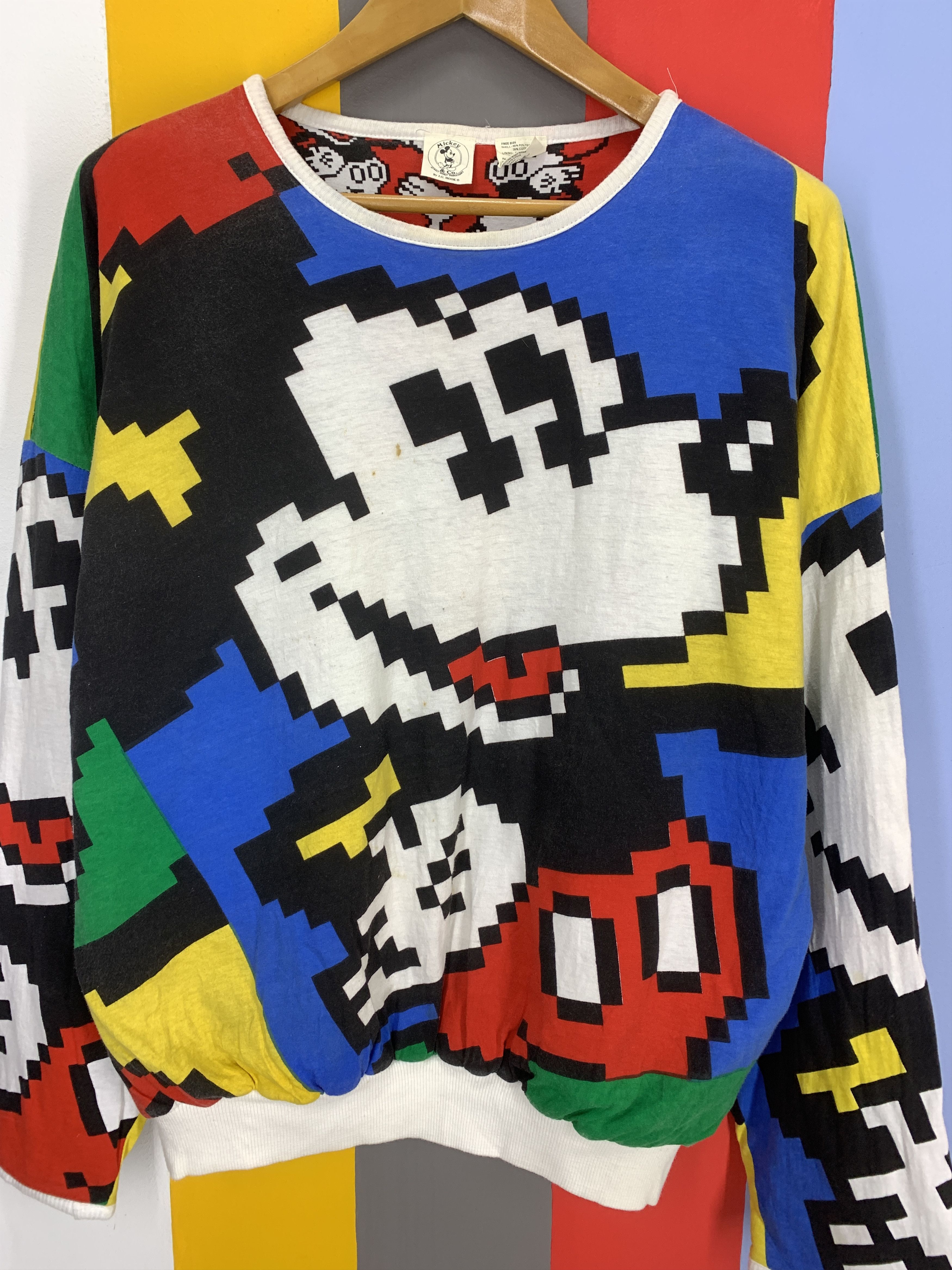90s Vintage MICKEY MOUSE Rare Design Sweatshirt #2211/21
