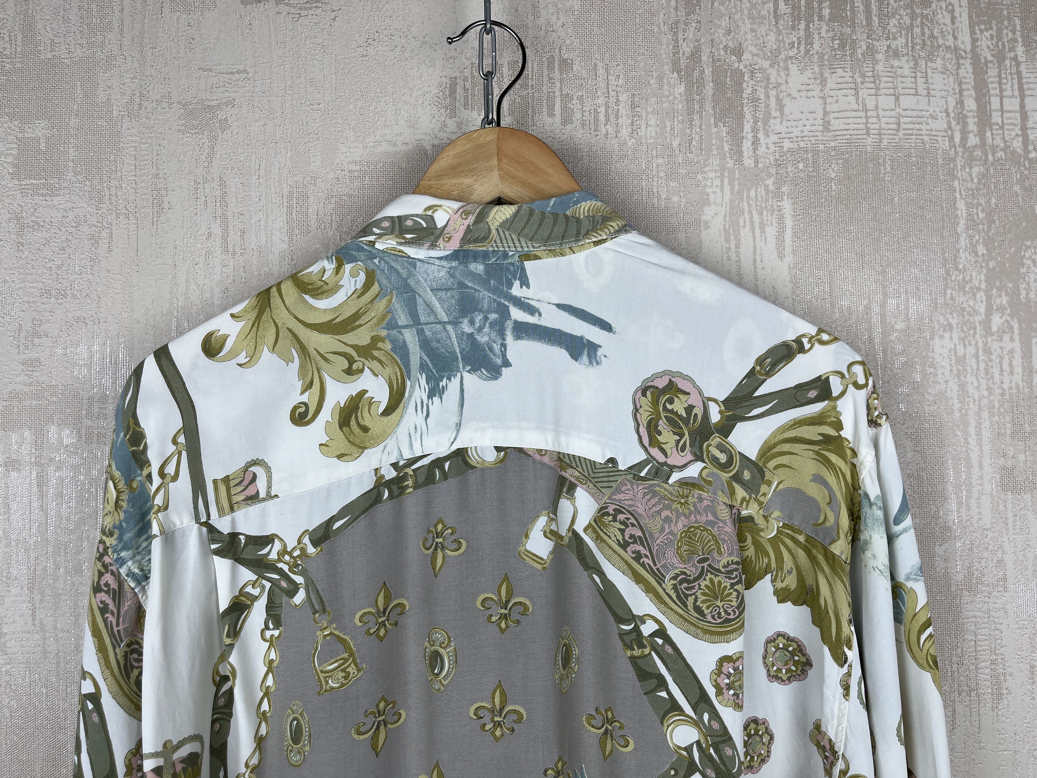 Vintage Vintage E & M 90's Italian Baroque Pattern Long Sleeve Shirt Size US M / EU 48-50 / 2 - 17 Thumbnail