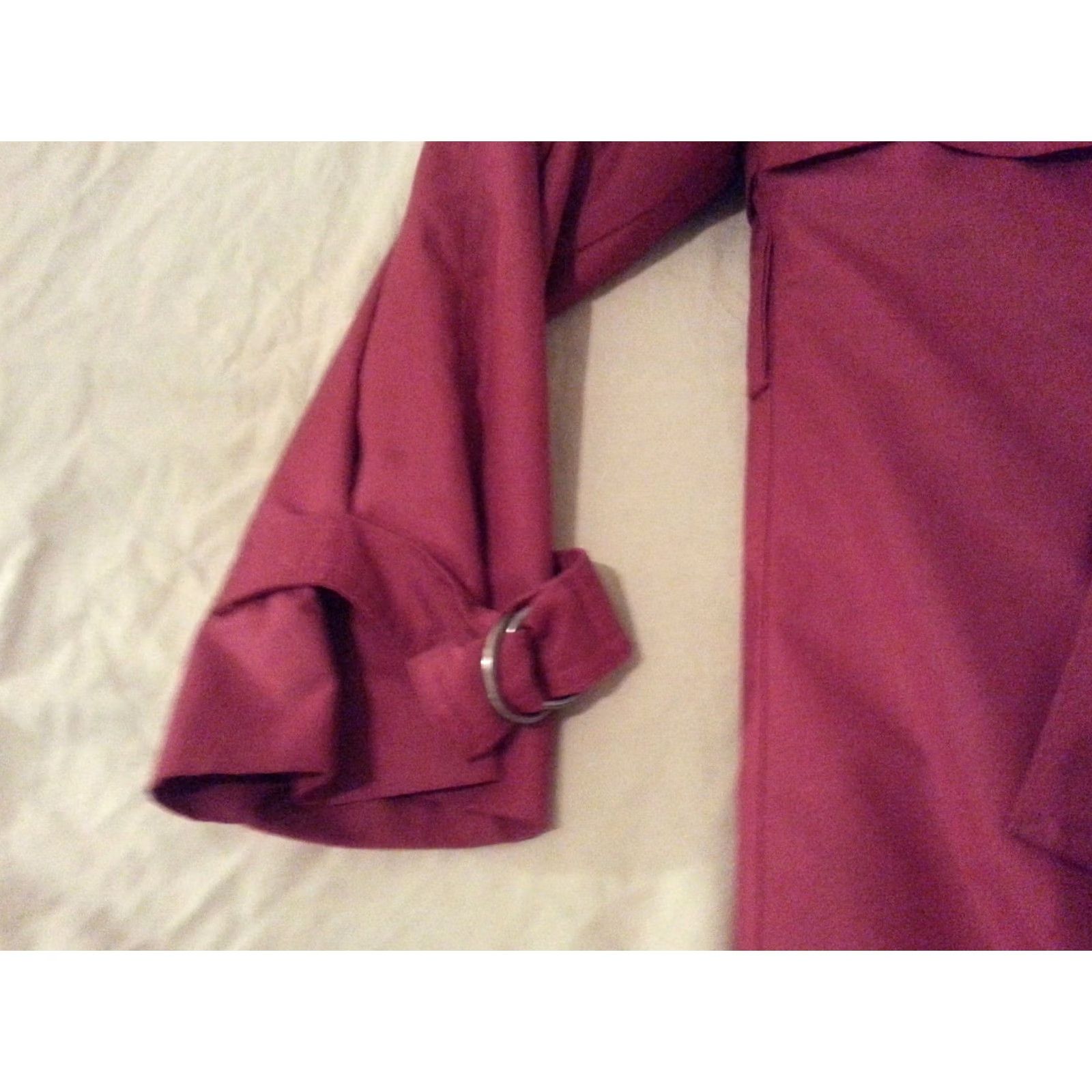 London Fog Womens London Fog Trench Coat Jacket Petite Red Size XL / US 12-14 / IT 48-50 - 6 Thumbnail