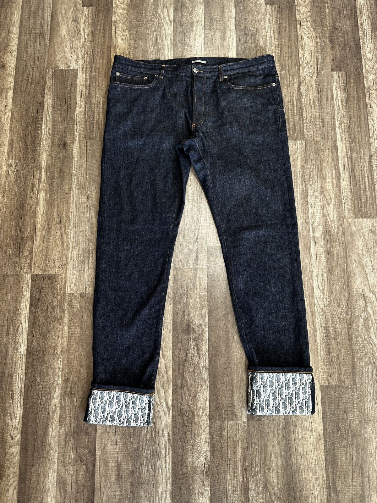 image of Dior Jeans Oblique in Blue, Men's (Size 38)