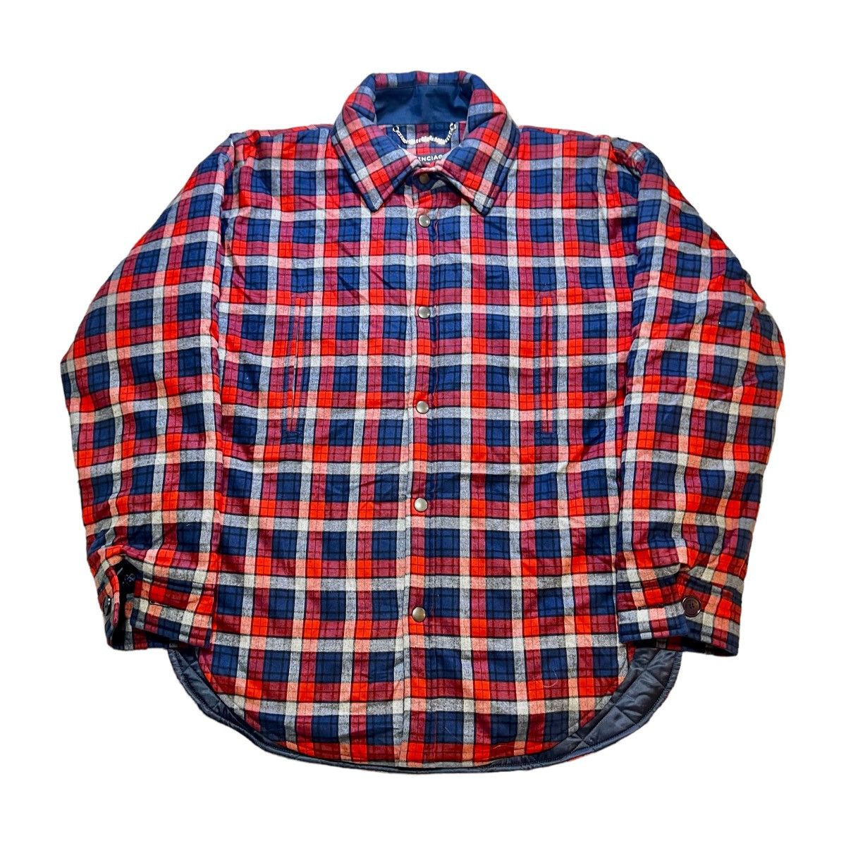 Balenciaga BALENCIAGA 17AW PADDET OVERSIZE FLANNEL SHIRTS JACKET Size US S / EU 44-46 / 1 - 1 Thumbnail
