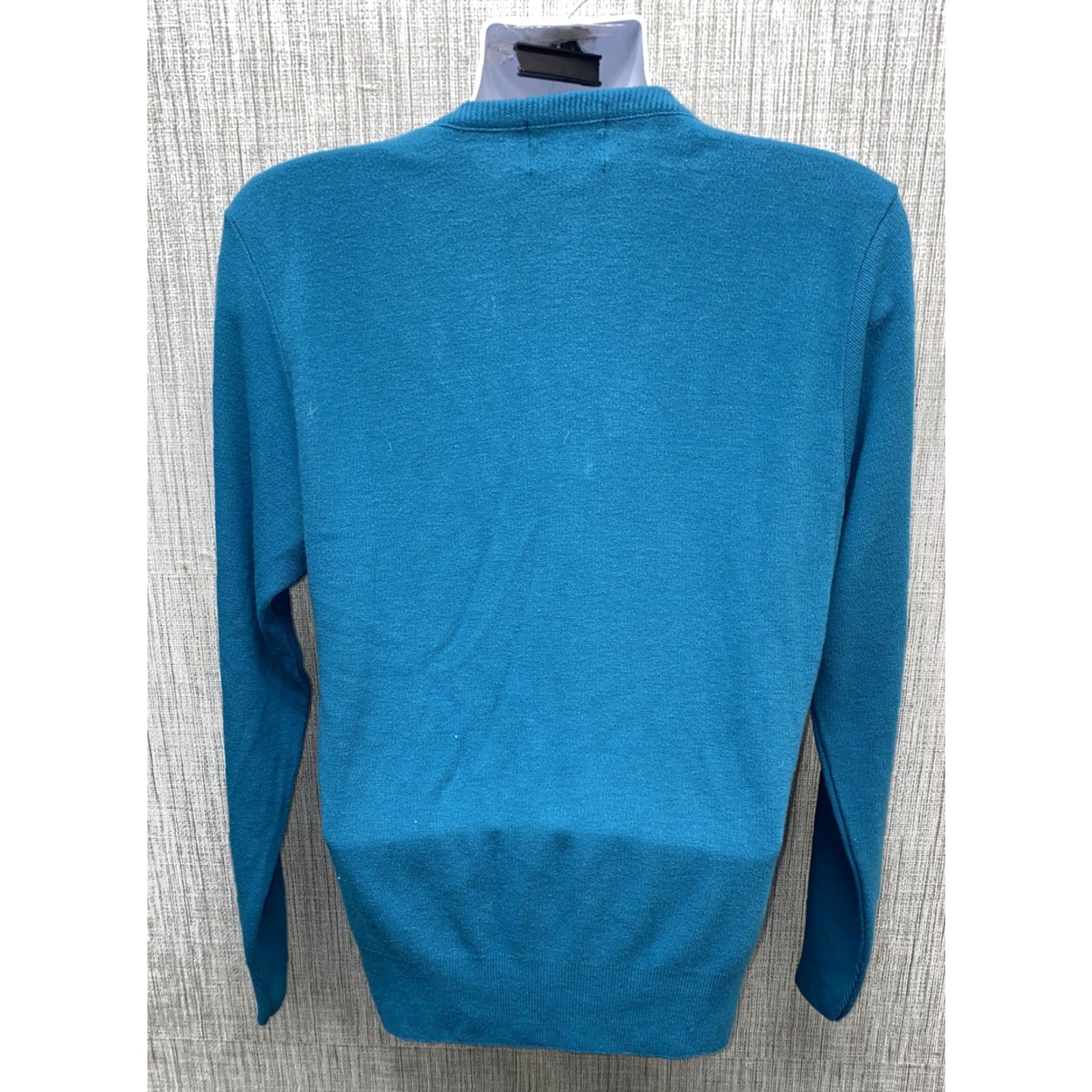 Vintage Bernette Mens Blue Acrylic USA Made V-Neck Sweater Size L Size US L / EU 52-54 / 3 - 4 Thumbnail