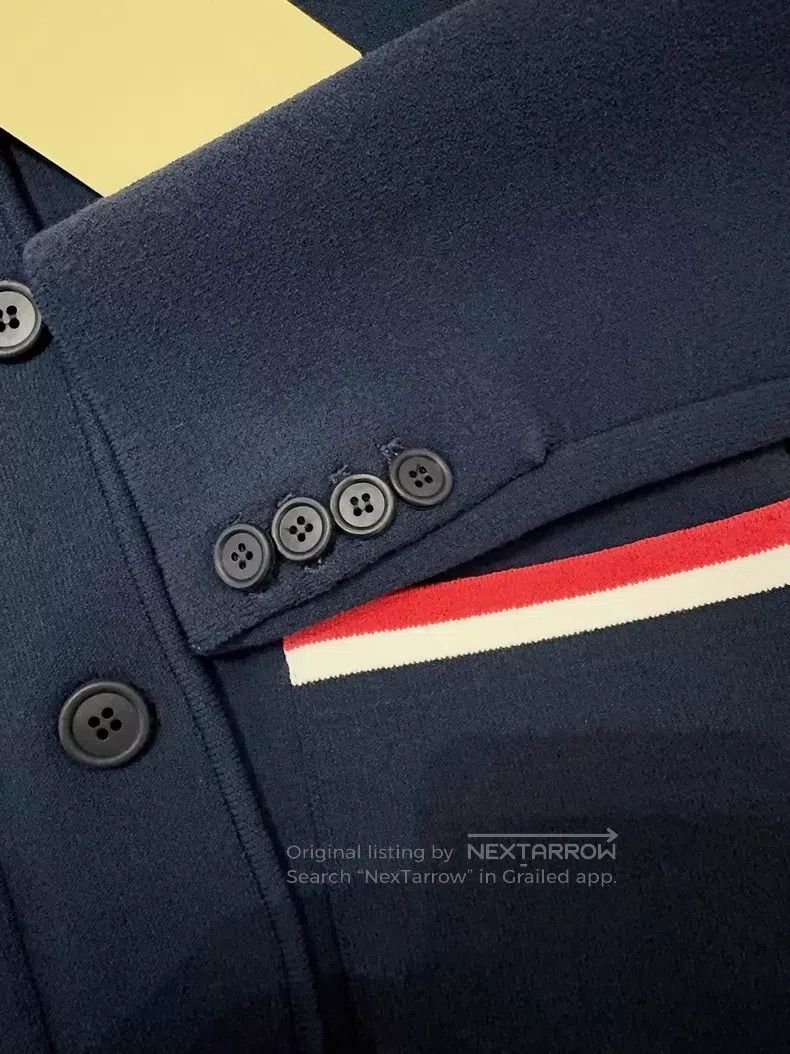 Thom Browne Thom Browne Dark Blue Knit Jacket Size US XS / EU 42 / 0 - 4 Thumbnail