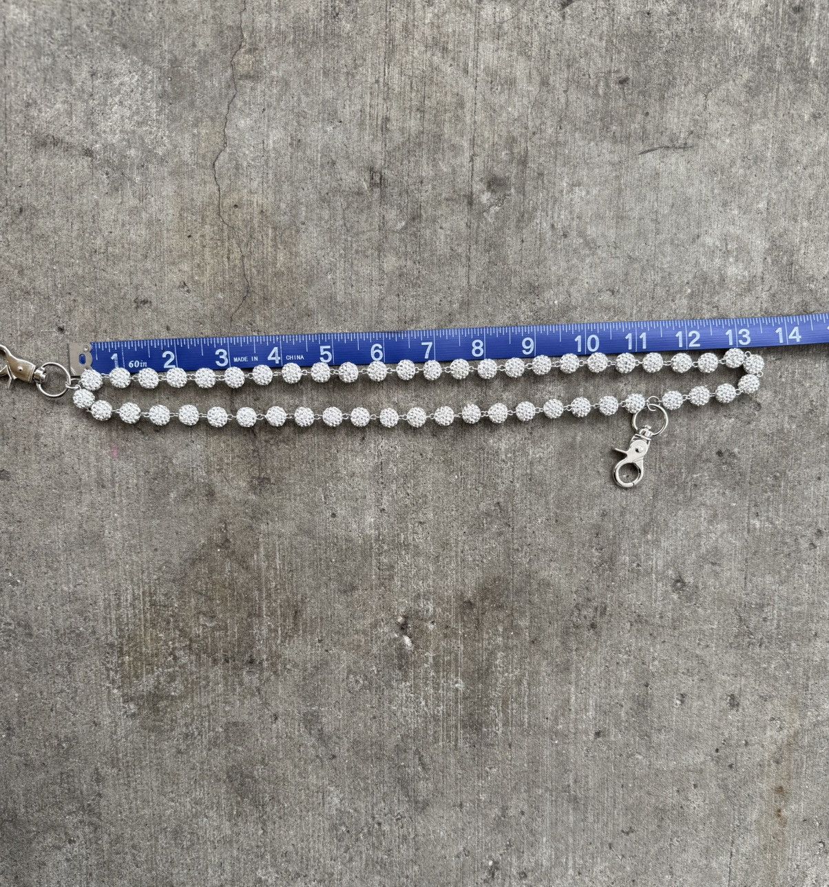 Vintage Crystal Cluster Wallet Chain (White⚪️) Size ONE SIZE - 5 Thumbnail