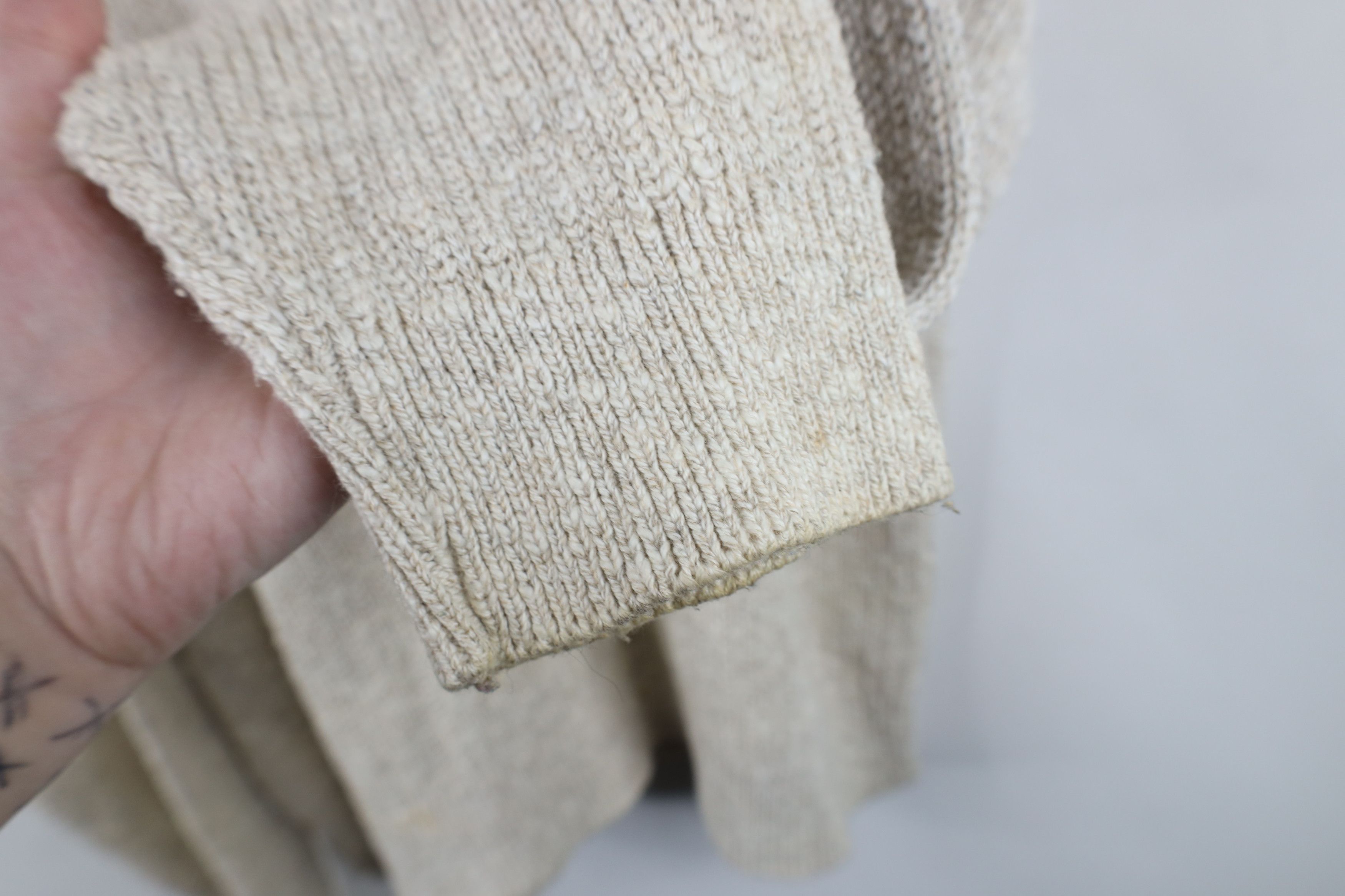 L.L. Bean Vintage 70s LL Bean Jute Blend Ribbed Knit Sweater Beige USA Size US XL / EU 56 / 4 - 8 Thumbnail