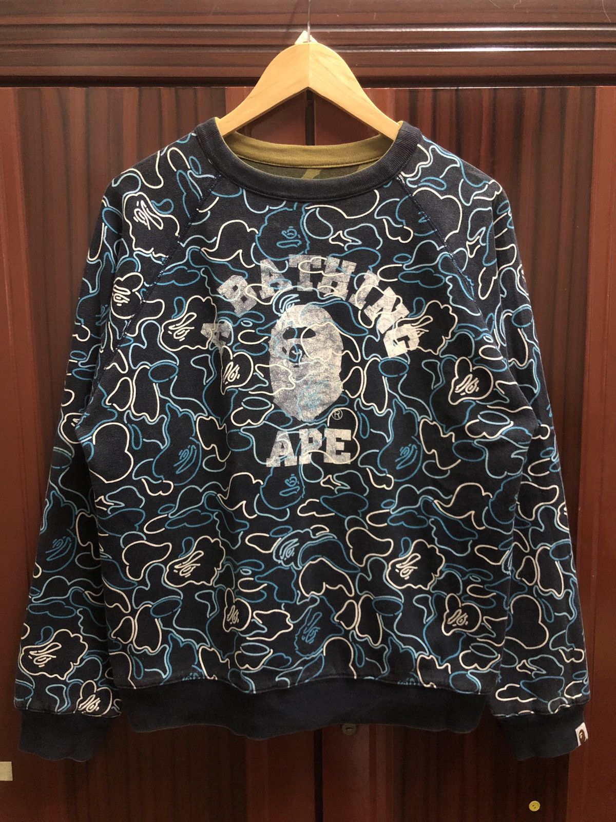 Bape × Nigo OG A Bathing Ape College Neon Camo Reversible Sweatshirts Size US M / EU 48-50 / 2 - 1 Thumbnail