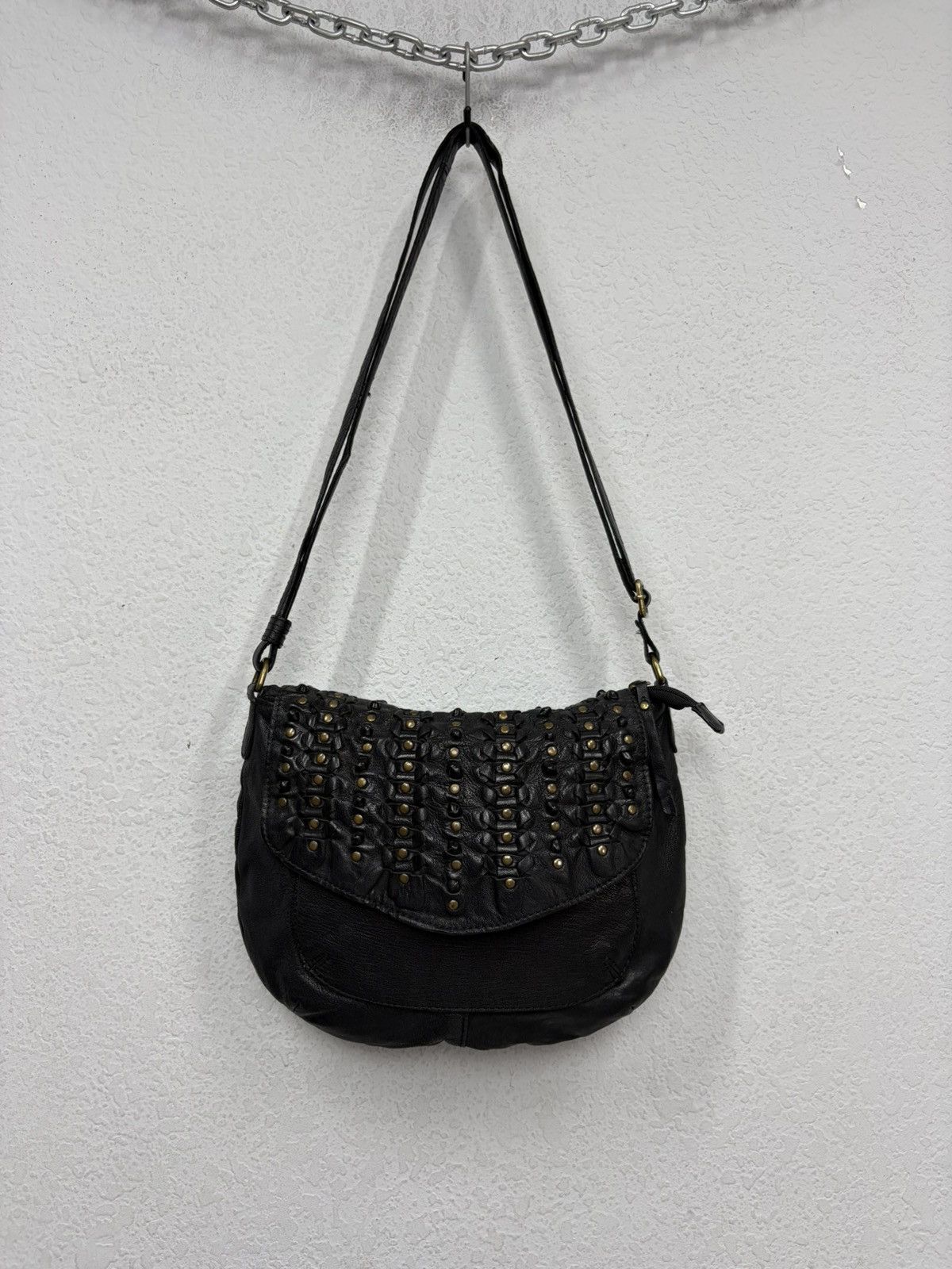 KMRii Vintage Studded Leather Shoulder Bag Y2K Punk Grunge Archive Size ONE SIZE - 6 Thumbnail