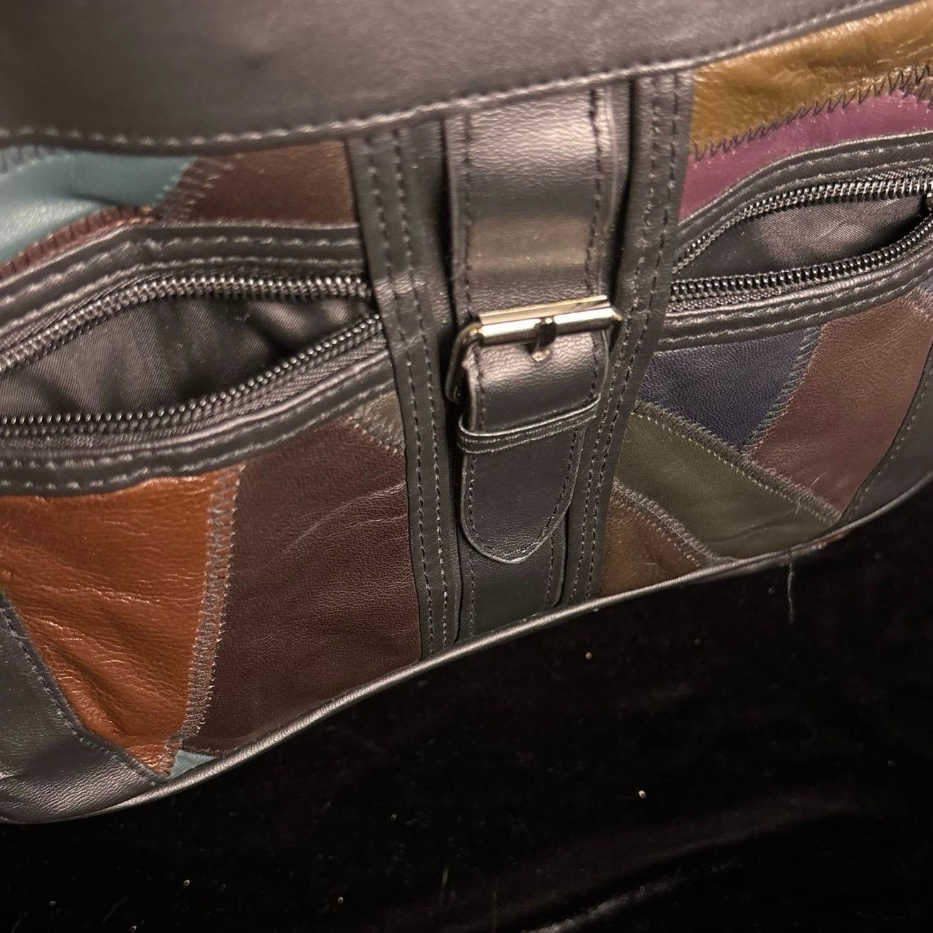 Other Brown & Blue Patchwork Purse Size ONE SIZE - 6 Thumbnail