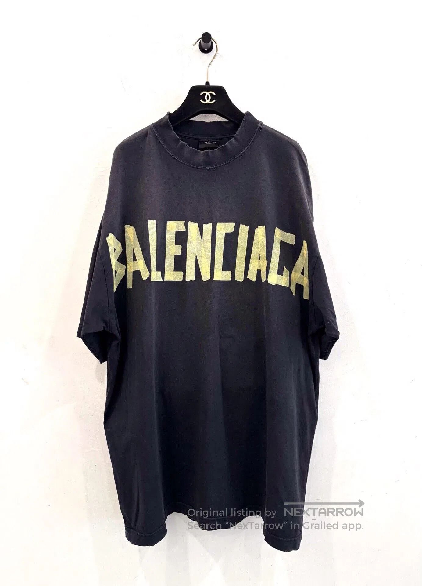 Balenciaga Balenciaga Distressed Double B Logo Gray Tee. Size US L / EU 52-54 / 3 - 1 Thumbnail