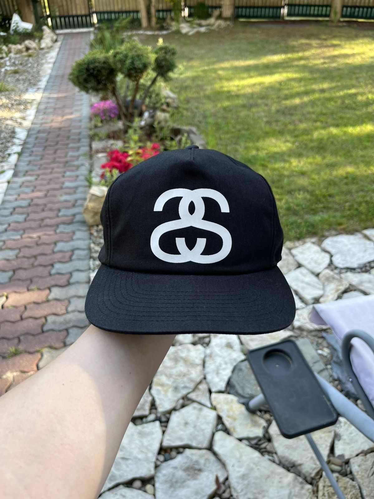Stussy × Vintage Vintage Stussy y2k big logo SS panel cap hat Size ONE SIZE - 18 Thumbnail
