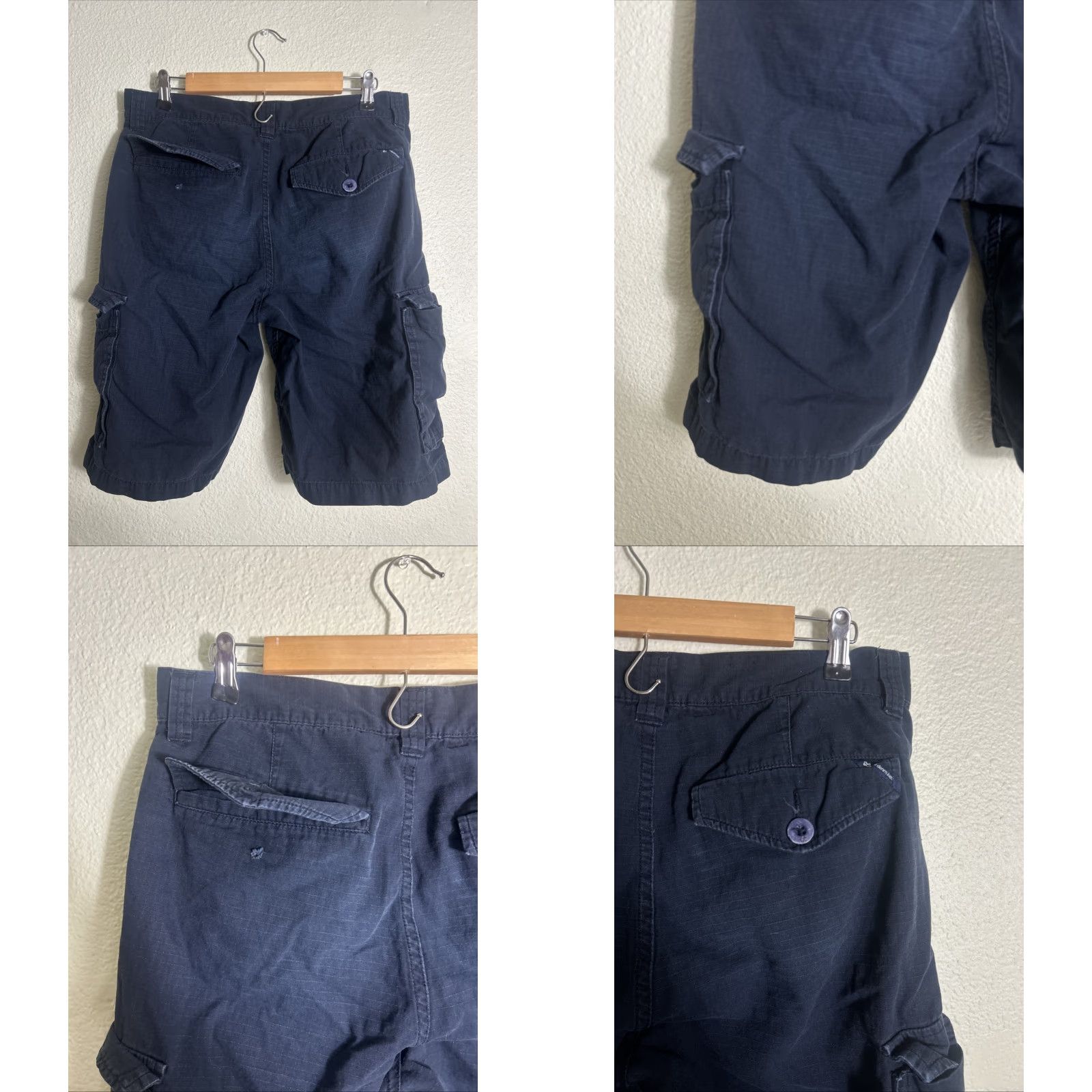 Vintage LRG Cargo Shorts Men’s Navy Blue 32x11 Regular Fit 32 Mens Cargo Shorts Blue 90s? Size US 32 / EU 48 - 8 Thumbnail