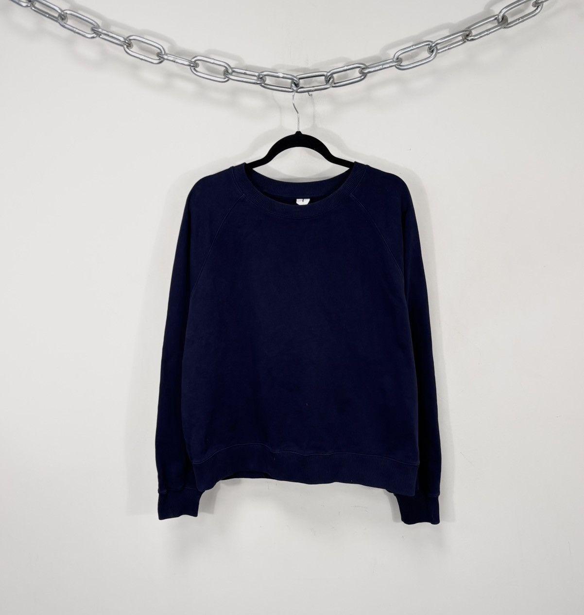 Arket Arket Men’s Navy Blue Basic Cotton Sweatshirt Pullover Size US L / EU 52-54 / 3 - 1 Thumbnail