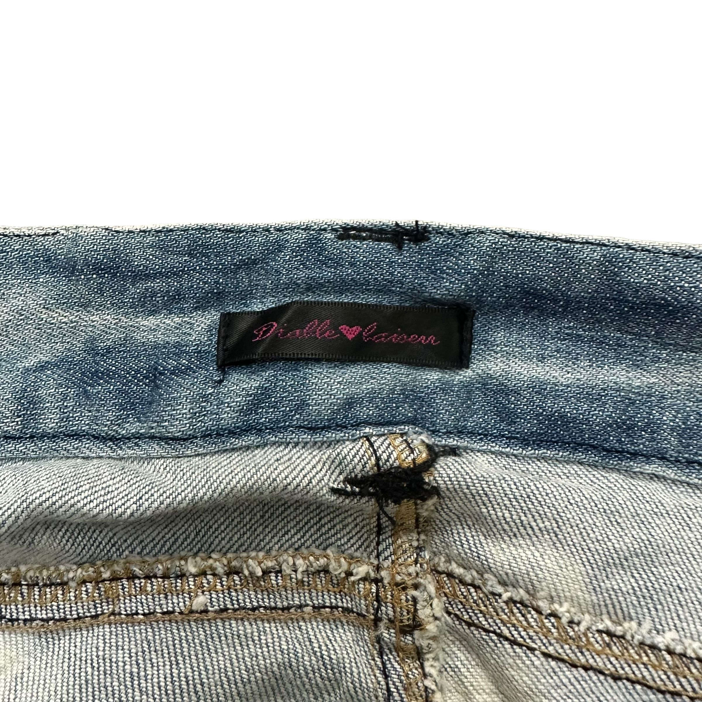 Japanese Brand DIALLE LAISEN DISTRESSED FASHION LIGHT WASH JEANS #8847-031 Size 33" - 7 Thumbnail