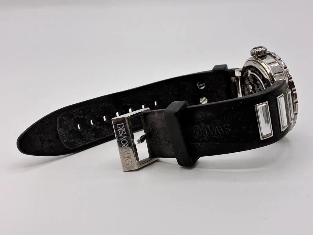 Swarovski Swarovski Octea Sport Swiss Made Black Rubber Crystal Watch Size ONE SIZE - 4 Thumbnail