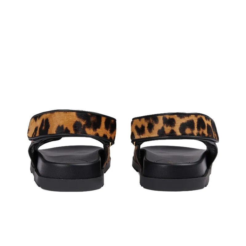 Gucci o1s1wg110225 Women's Double G Sandals in Leopard Size US 6 / IT 36 - 4 Thumbnail