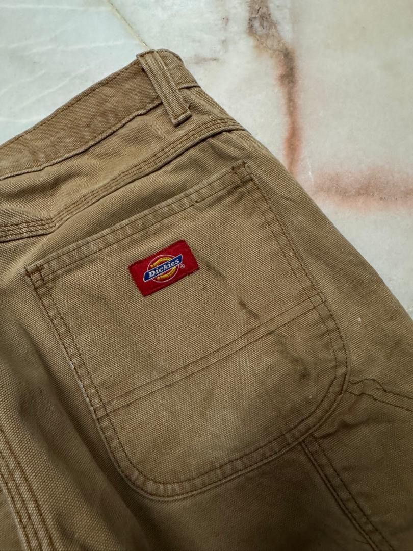 Dickies 💥CRAZY💥VTG DICKIES INSANE THRASHED DUCK WORKWEAR CARPENTER Size US 29 - 17 Thumbnail