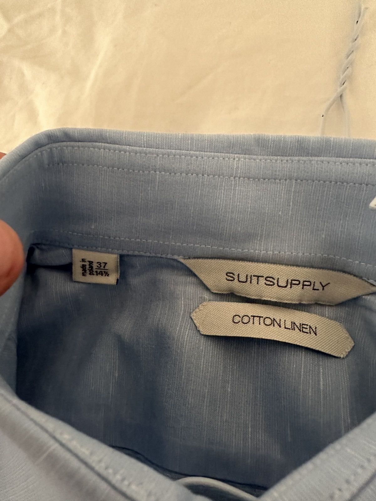 Suitsupply Suitsupply button up linen shirt, Sz M Size US M / EU 48-50 / 2 - 2 Thumbnail