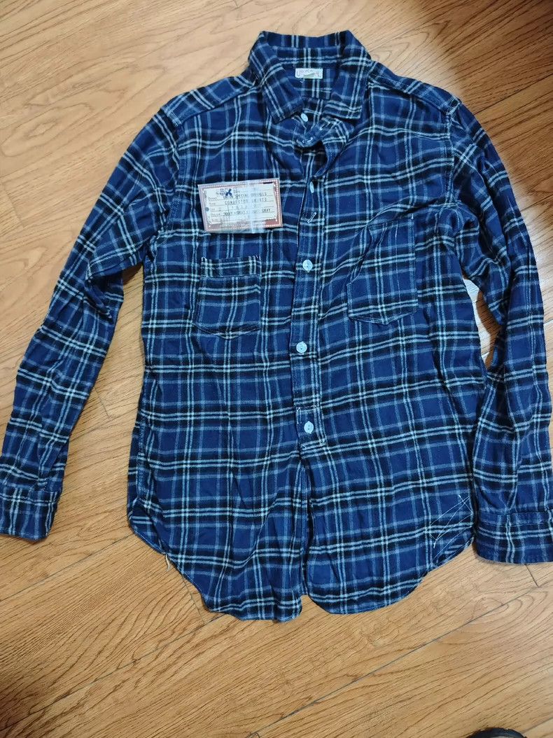 Freewheelers Navy Grey Wool Shirt Size US M / EU 48-50 / 2 - 1 Thumbnail