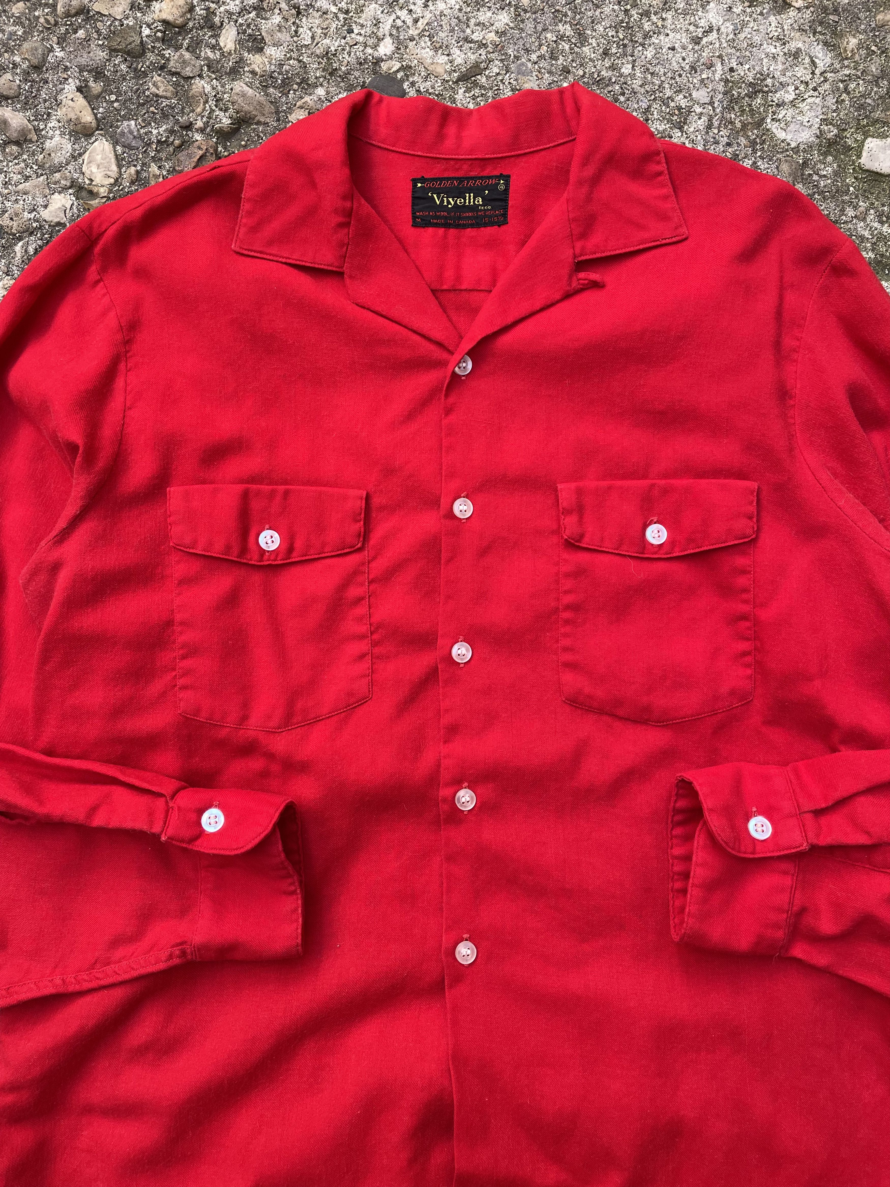 Arrow × Vintage True Vintage 1950's Golden Arrow Viyella Loop Collar Shirt Size US M / EU 48-50 / 2 - 2 Thumbnail