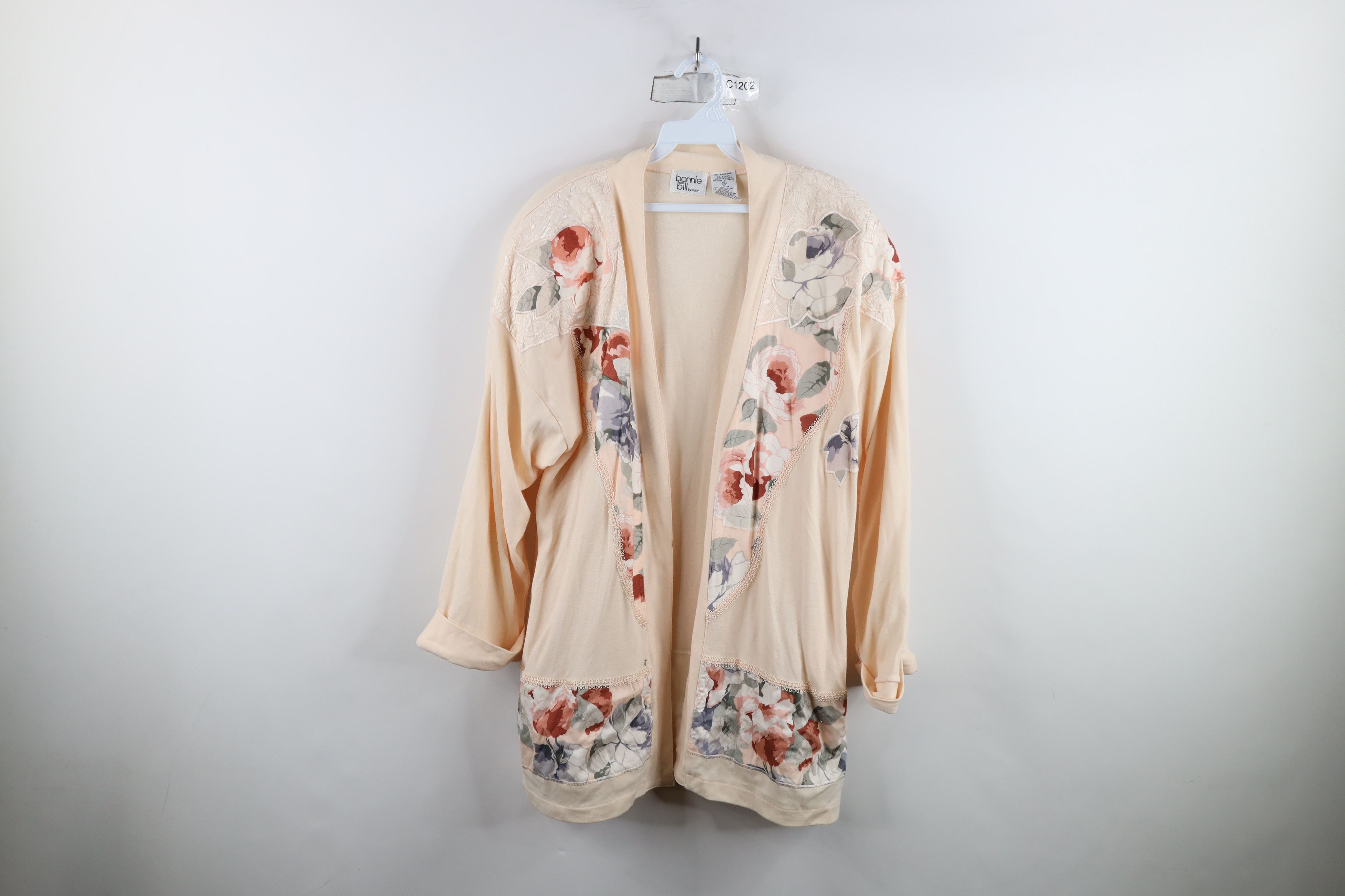 Vintage Vintage 90s Streetwear Patch Open Front Cardigan Sweater Size M / US 6-8 / IT 42-44 - 1 Thumbnail