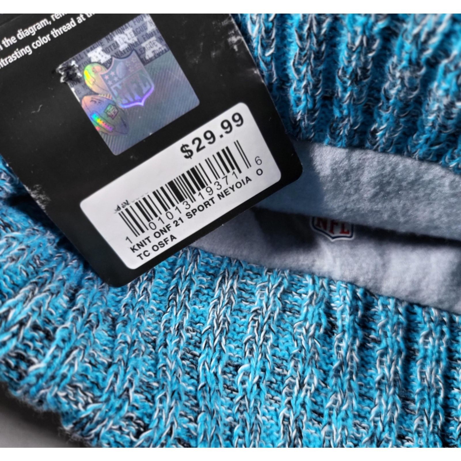 Other NWT Carolina Panthers Sports Knit Pom Beanie Fleece Lined Size ONE SIZE - 4 Thumbnail