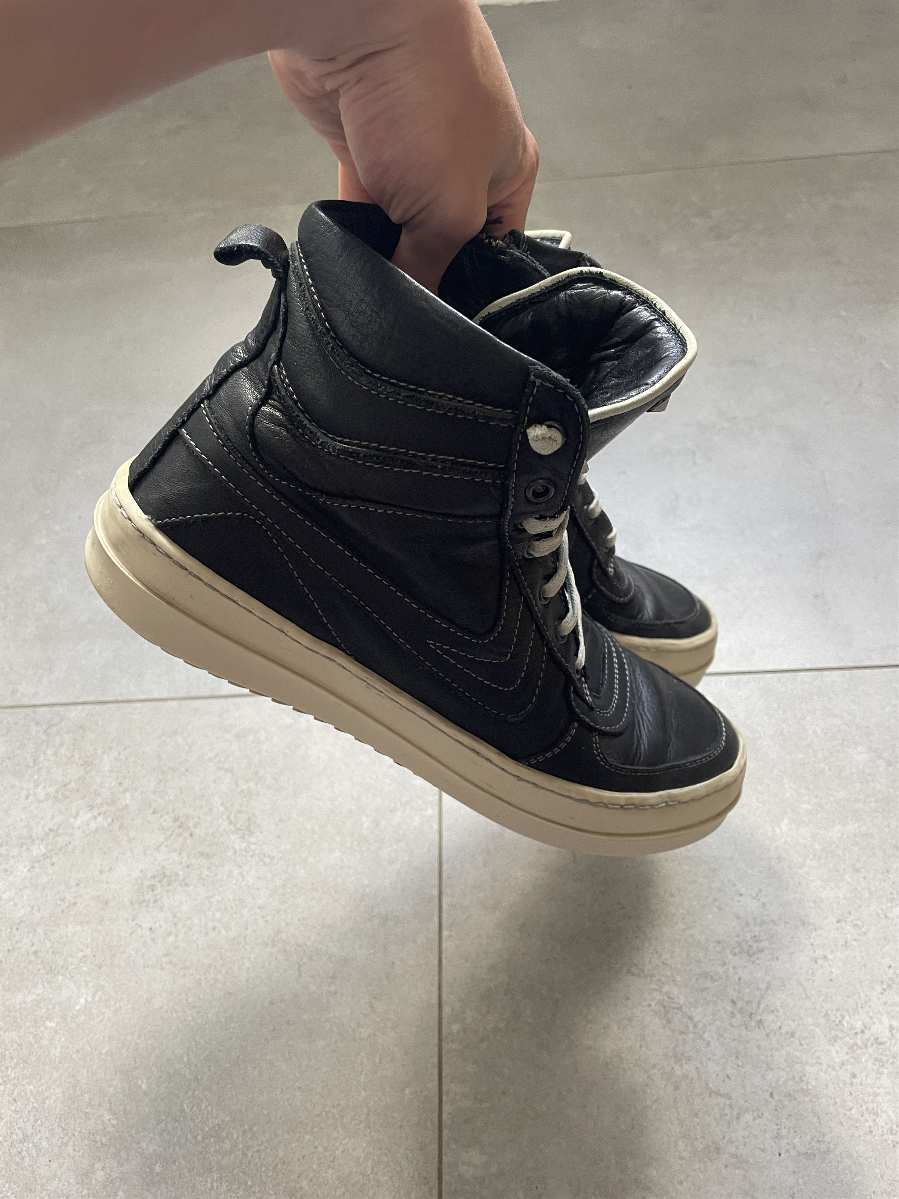 Y2K RICK OWENS TYPE HIGHTOP RAMONES AVANT GARDE SNEAKERS - Main Image