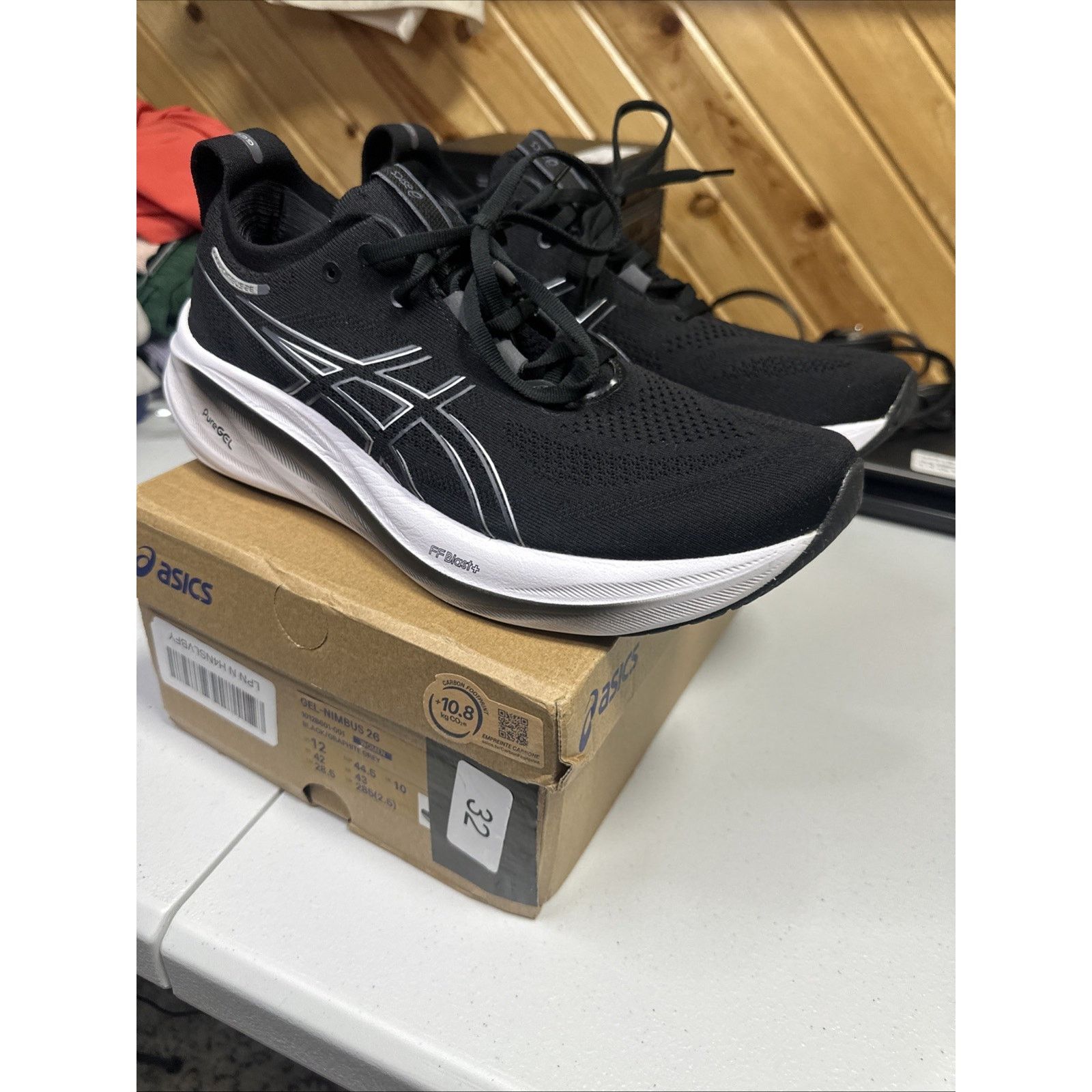 Asics Size 12 - ASICS Gel Nimbus 26 Black Graphite Grey Women’s Size US 12 / IT 42 - 3 Thumbnail