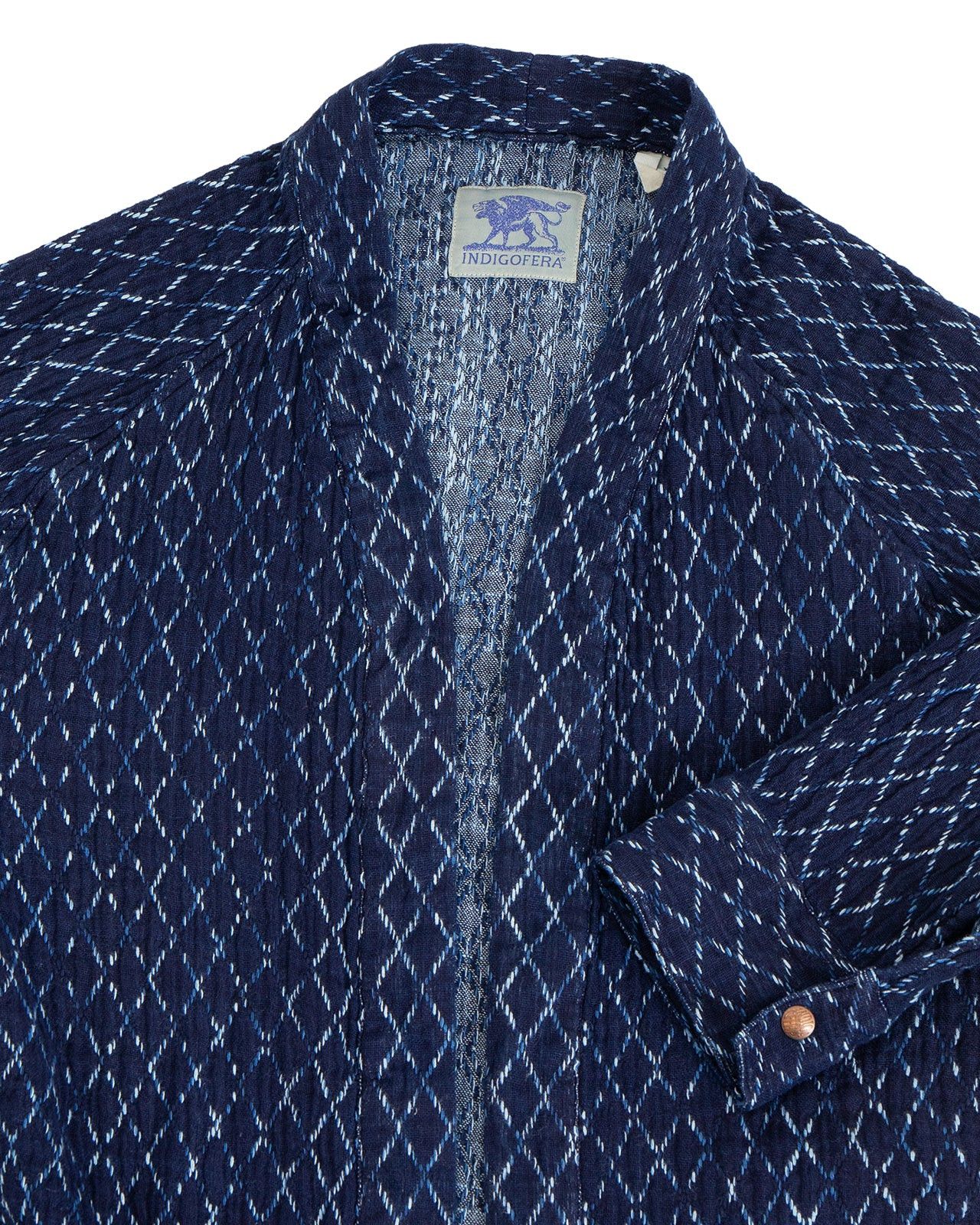 Indigofera Indigofera Slowhand Shirt - Kasuri Sashiko Size US L / EU 52-54 / 3 - 2 Thumbnail