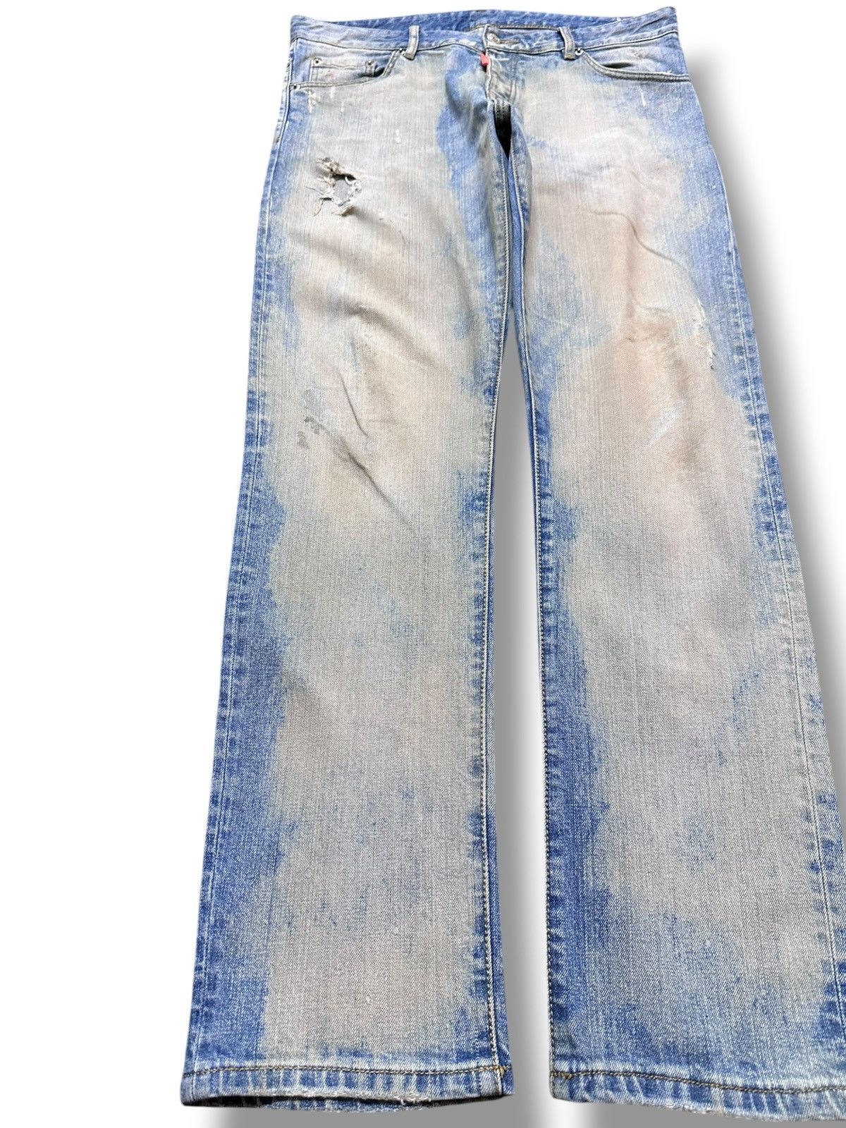 Dsquared2 Vintage Dsquared2 Mudwash Slim Fit Distressed Denim Size US 35 - 3 Thumbnail