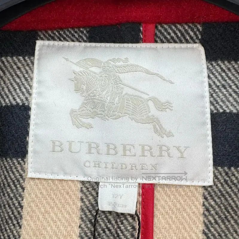Burberry Burberry Red Wool Logo Coat for Women. Size L / US 10 / IT 46 - 7 Thumbnail