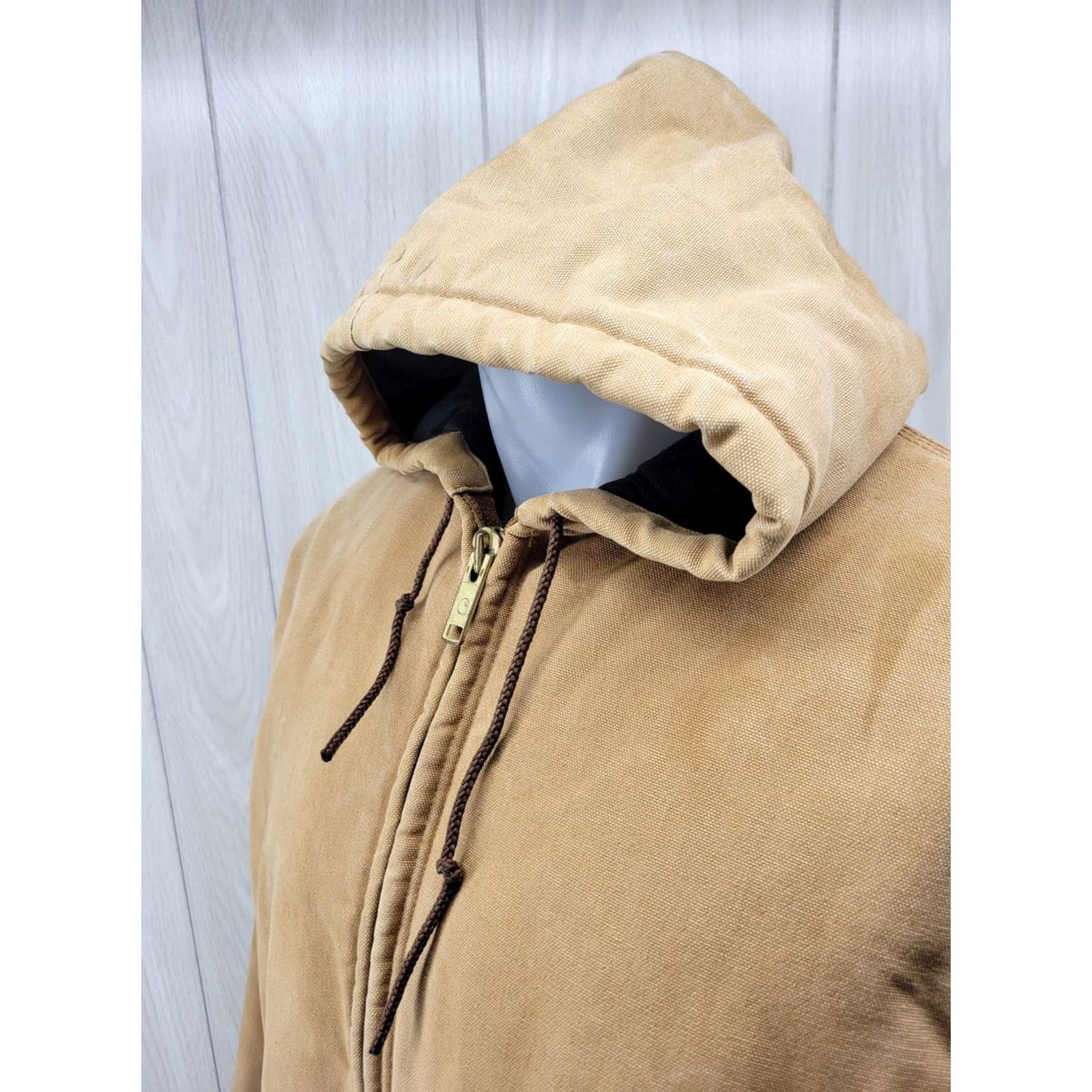Carhartt VINTAGE Carhartt Jacket Mens 2XL Brown J04 Full Zip Hooded Workwear Bomber 90s Active Mens Size US XXL / EU 58 / 5 - 4 Thumbnail