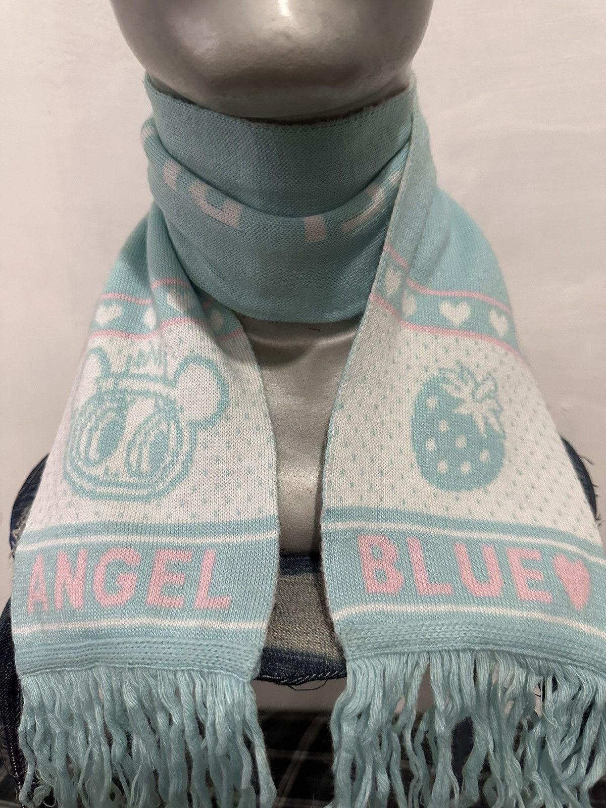 Japanese Brand Angel Blue Scarf Size ONE SIZE - 2 Thumbnail